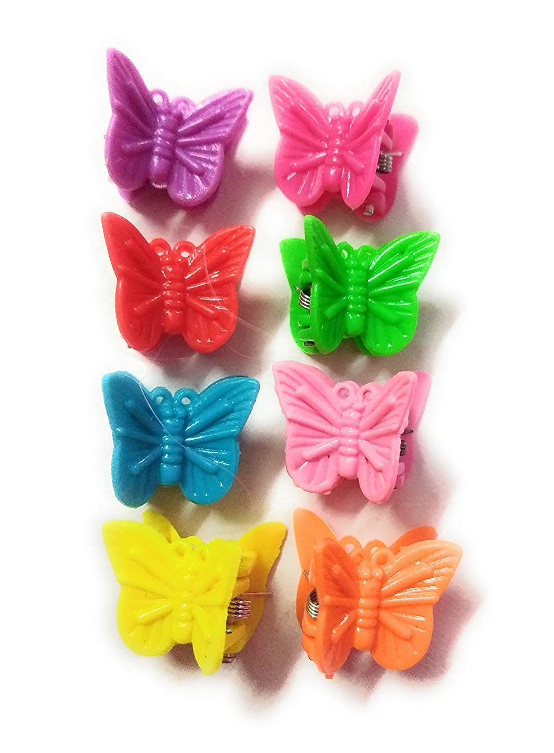Siddhivinayak Plastic Mini Hair Claw Clips & Hairpins for Women, Girls, Kids - 50 Pcs Multicolor Butterfly Hair Clips (Perfect for School, Parties, Daily Hairstyles)