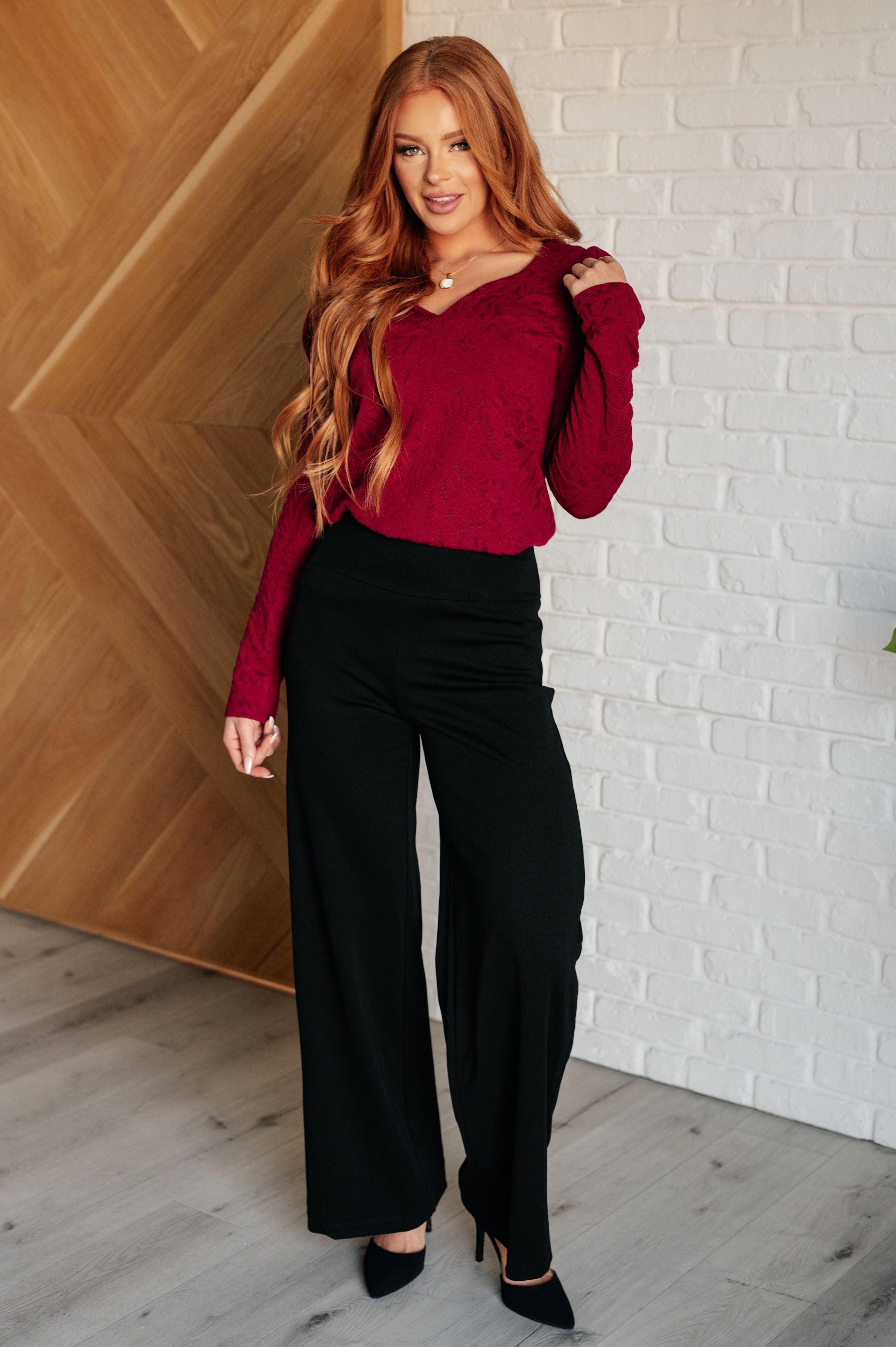 Ask A Question Ruched Sleeve Tops for Women - Trendy Blouse with Ruffled Sleeves for Casual Wear, Office Outfits & Date Nights