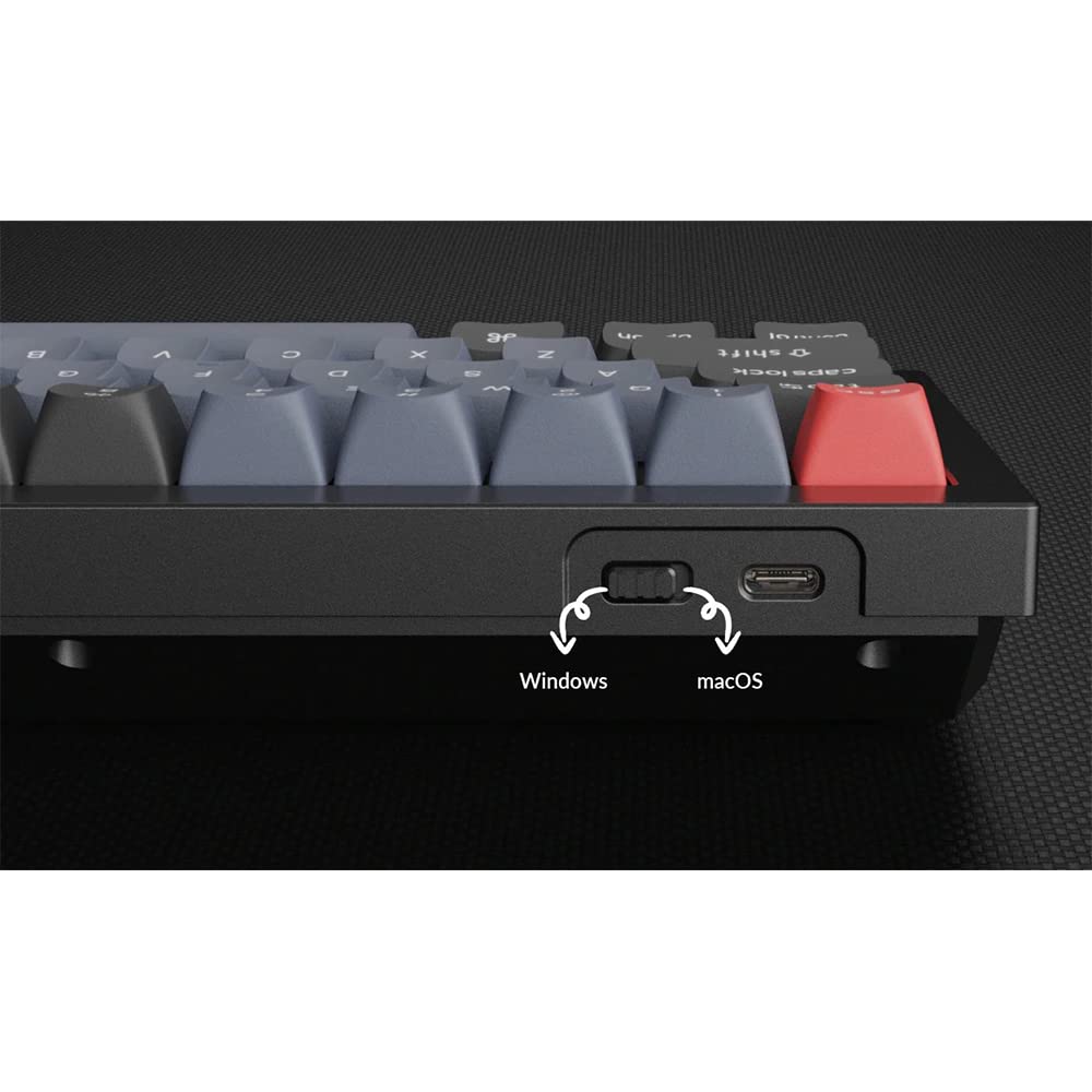 Keychron Q2 Hot-Swappable Wired Mechanical Keyboard - RGB Backlit, Gateron G Pro Brown Switches, Knob Control, 65% Compact Layout (68 Keys), Aluminum Frame for Windows & Mac (Navy Blue) | Perfect for Gaming, Coding & Office Work