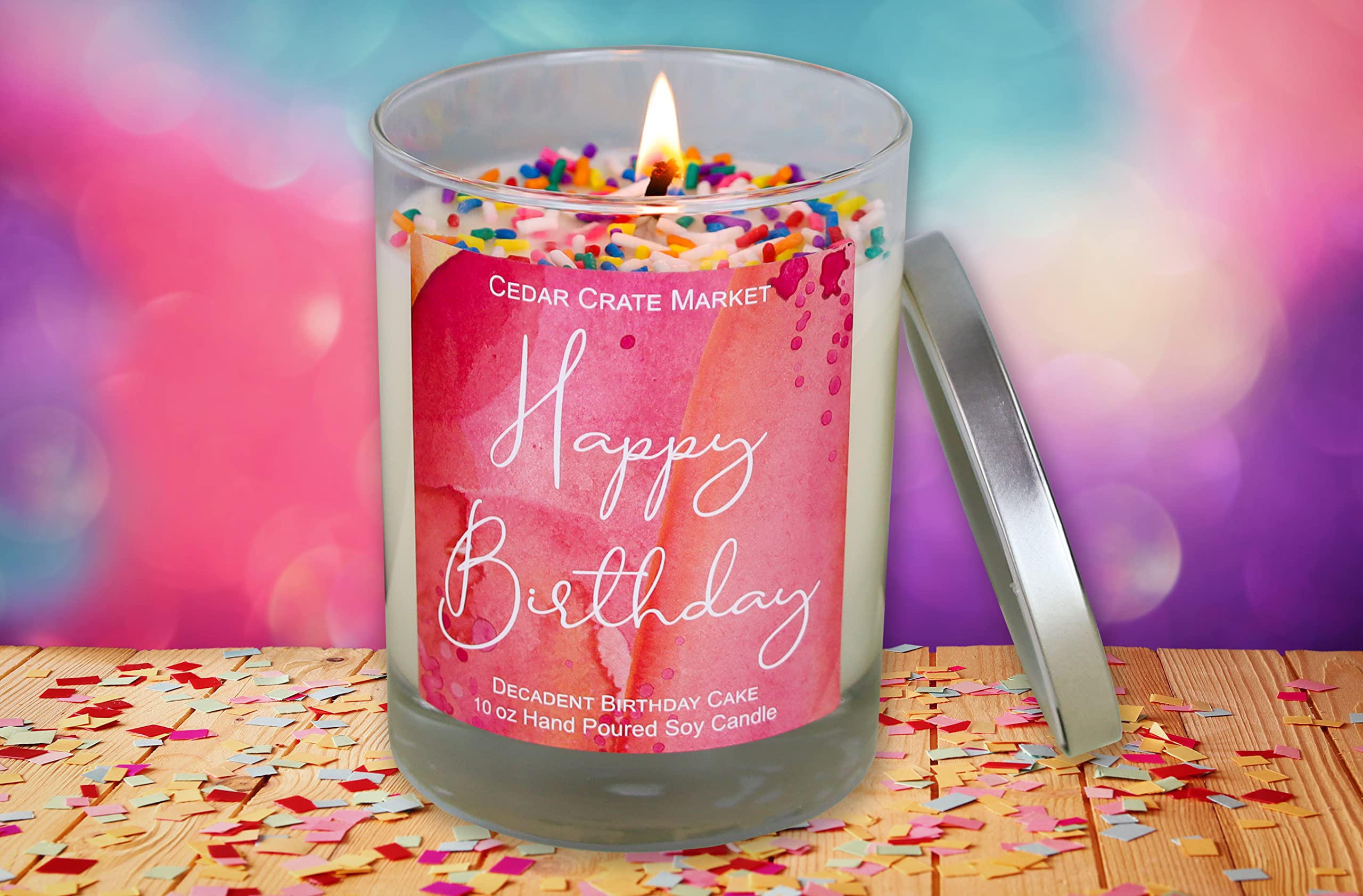 Buttercream Vanilla Scented Birthday Candles for Women | 100% Soy Wax, Made in USA | Unique Gifts for Her, Mom, Sister, Best Friend, Coworker | Perfect for Birthday Celebrations, Home Decor & Relaxation