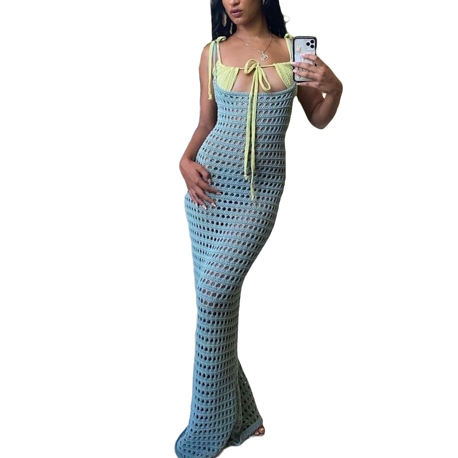 Elegant Women's Long Bodycon Dress with Spaghetti Straps & High Slit - Sexy Formal Gown for Evening Parties, Prom, Date Night & Special Occasions