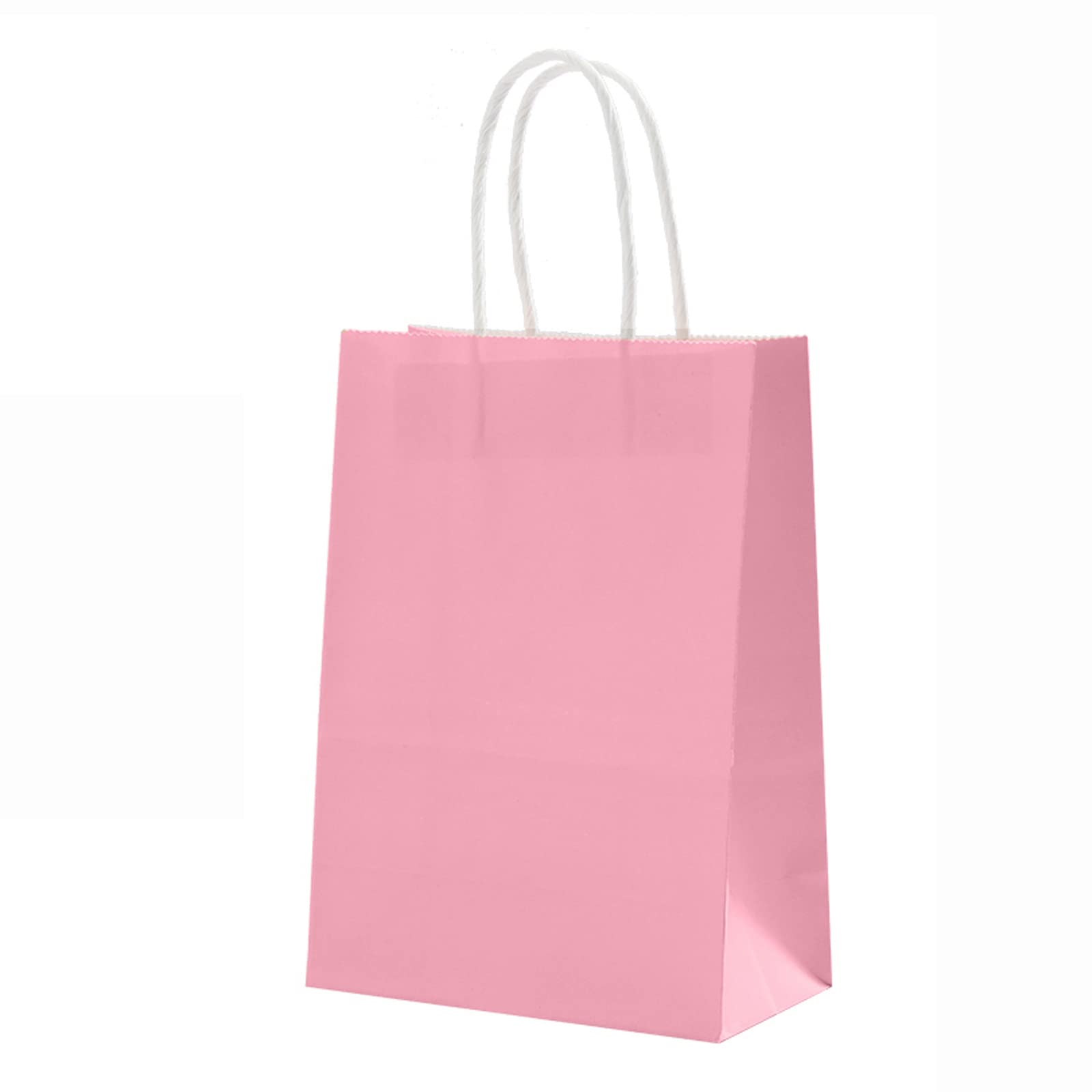 100 Pcs Kraft Paper Bags with Handles - 8x4x11in Eco-Friendly Brown Shopping Bags for Retail Stores, Restaurants, Takeout, Grocery, Bakery & Gift Packaging | Perfect for Parties, Weddings, Farmers Markets & DIY Crafts