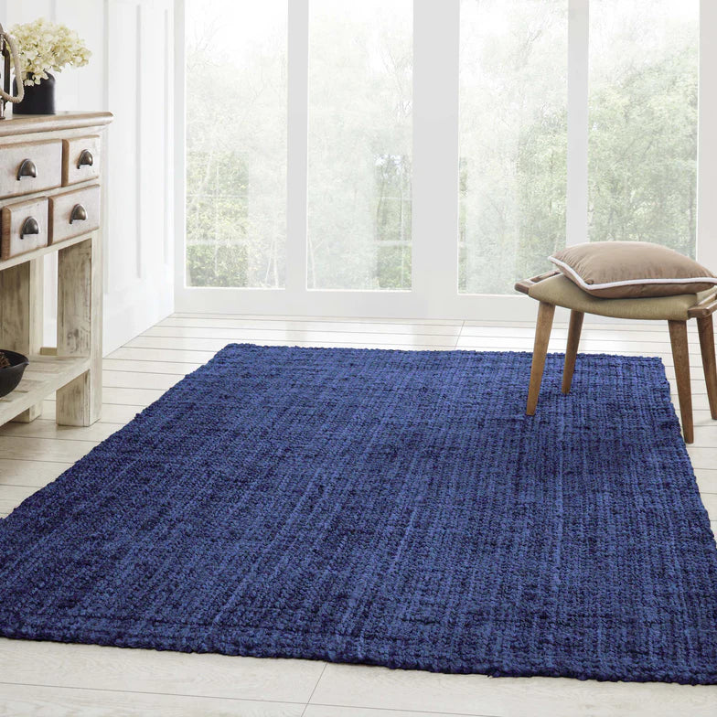 Kula Braided Jute Handwoven Reversible Indoor Area Rug - Eco-Friendly Natural Fiber Floor Mat for Living Room, Bedroom & Nursery Decor
