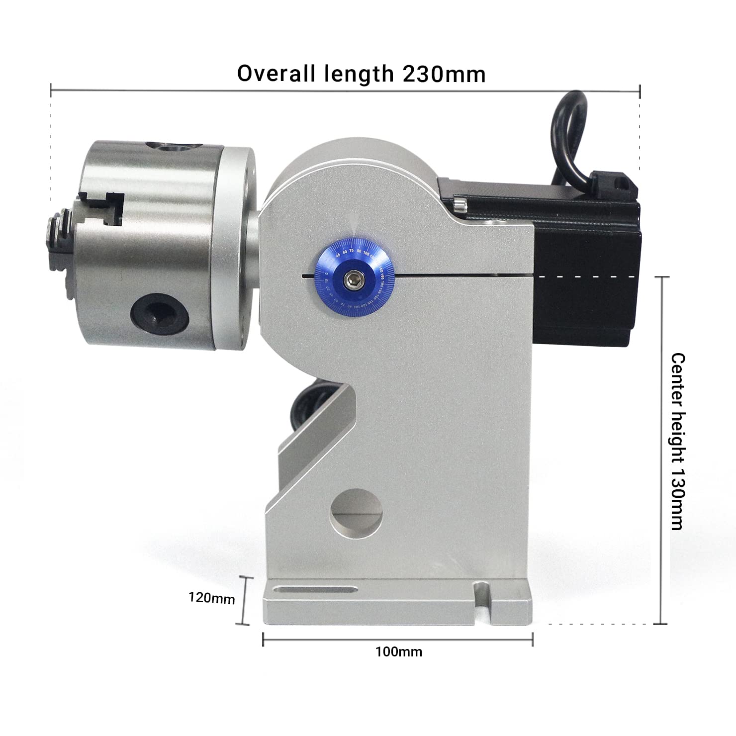 ComMarker 80mm 3-Jaw Rotary Chuck for Laser Marking Machine | Fiber Laser Engraver Attachment | 3-Jaw Rotary Axis for Jewelry, Rings & Bracelets | Perfect for Engraving Wedding Bands & Personalized Jewelry