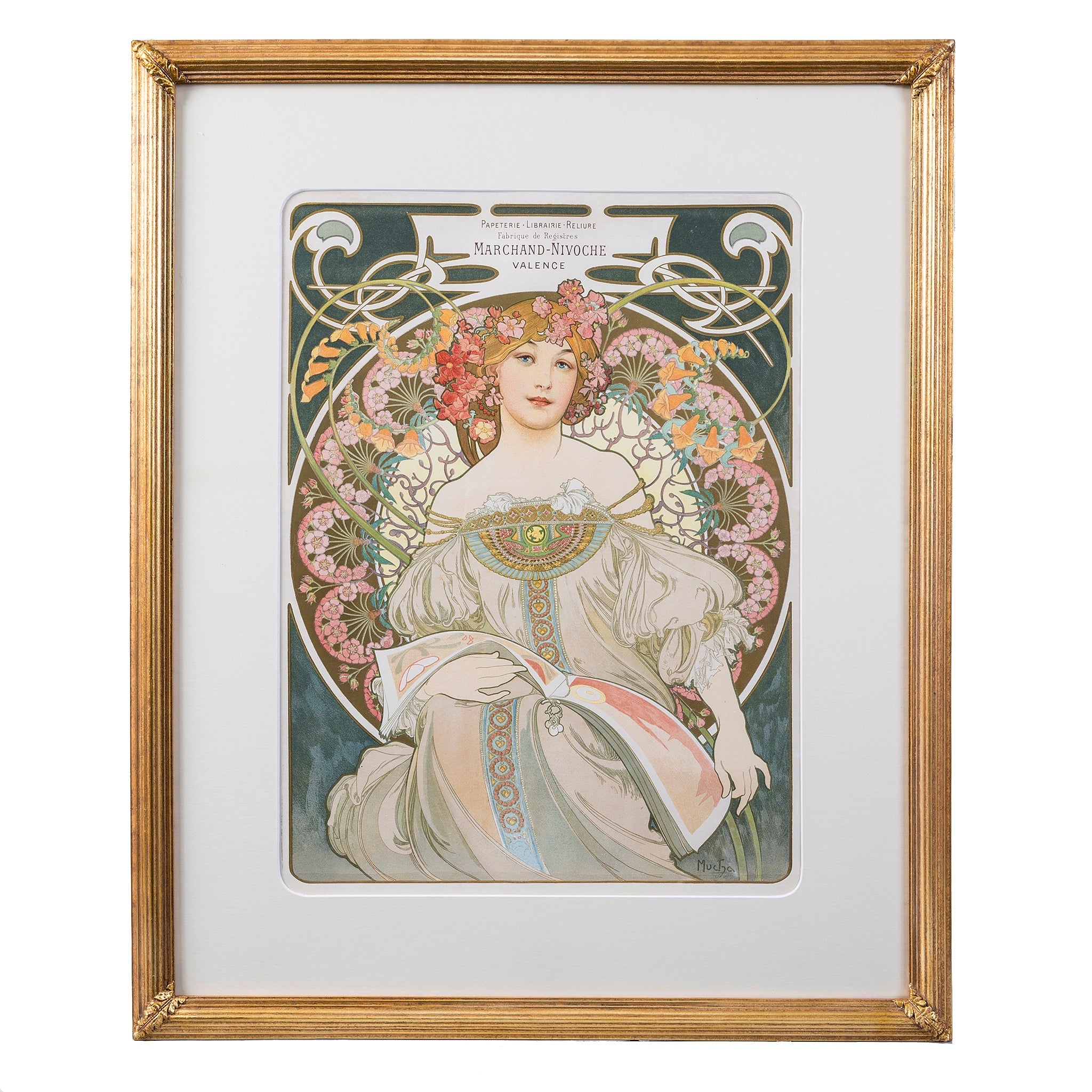 Alphonse Mucha Reverie Art Nouveau Lithograph Print - Vintage Wall Decor for Home, Office & Gallery