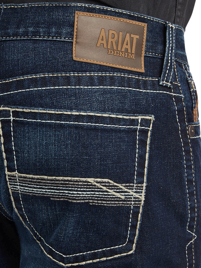Ariat Men's Modern Ricardo Slim Fit Jeans - Memphis Wash, M8 Size | Comfortable & Stylish for Work, Casual Wear & Outdoor Activities