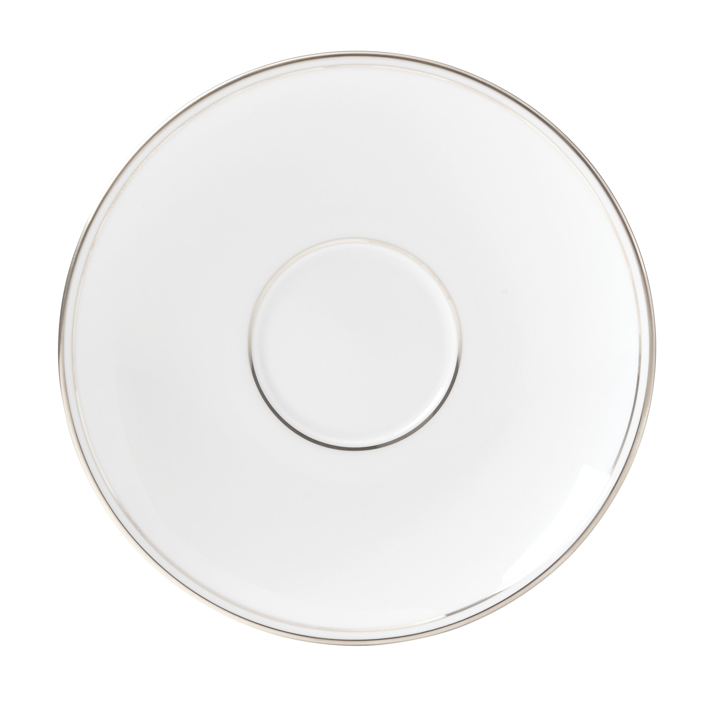 Federal Platinum Coupe Saucer - Elegant Coffee Cup Set for Home & Office Use - Perfect for Espresso, Cappuccino and Tea Time
