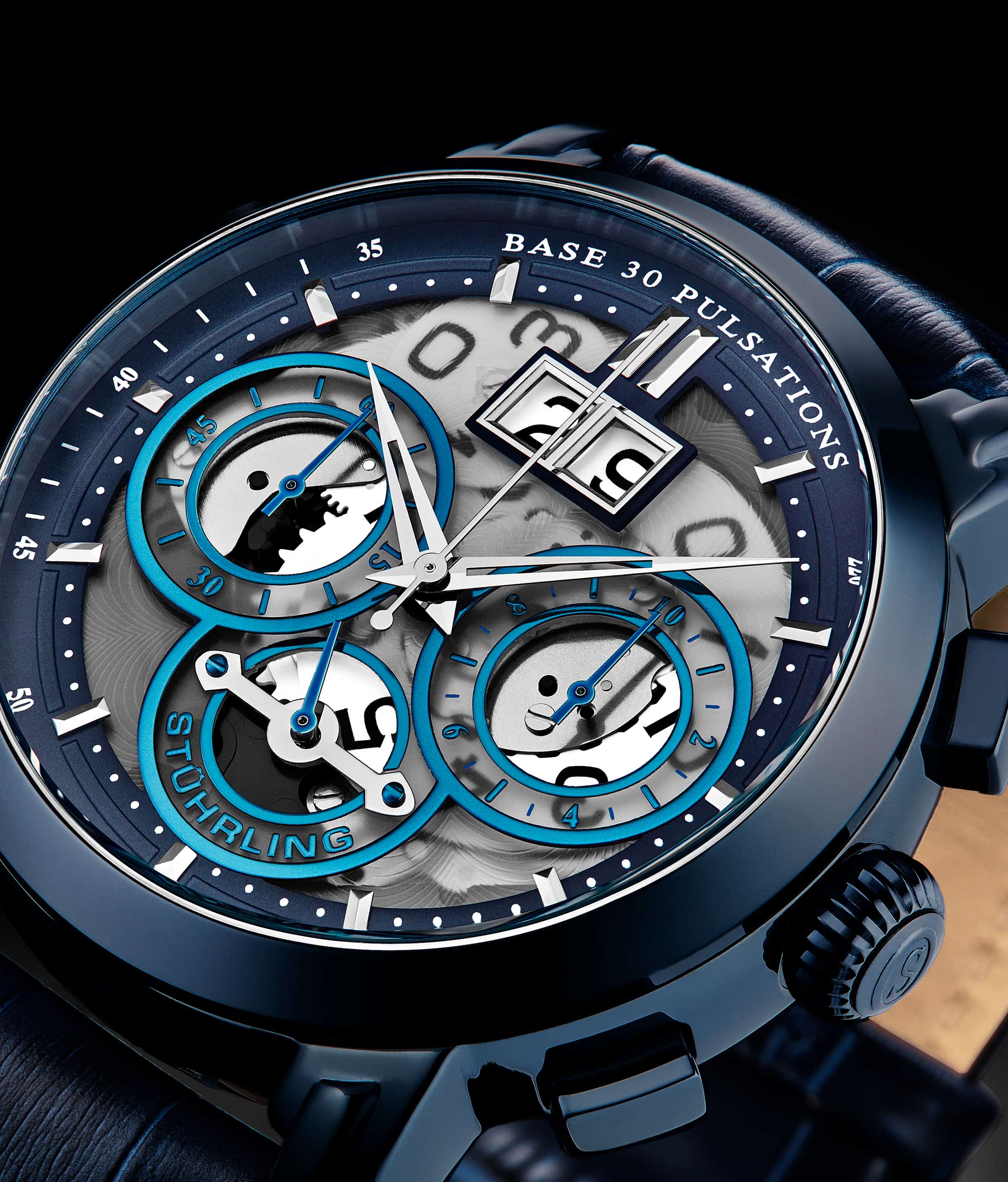 Imperia 4030 Quartz 47mm Chronograph Men's Watch - Stylish Analog Sports Watch for Running, Swimming & Outdoor Activities