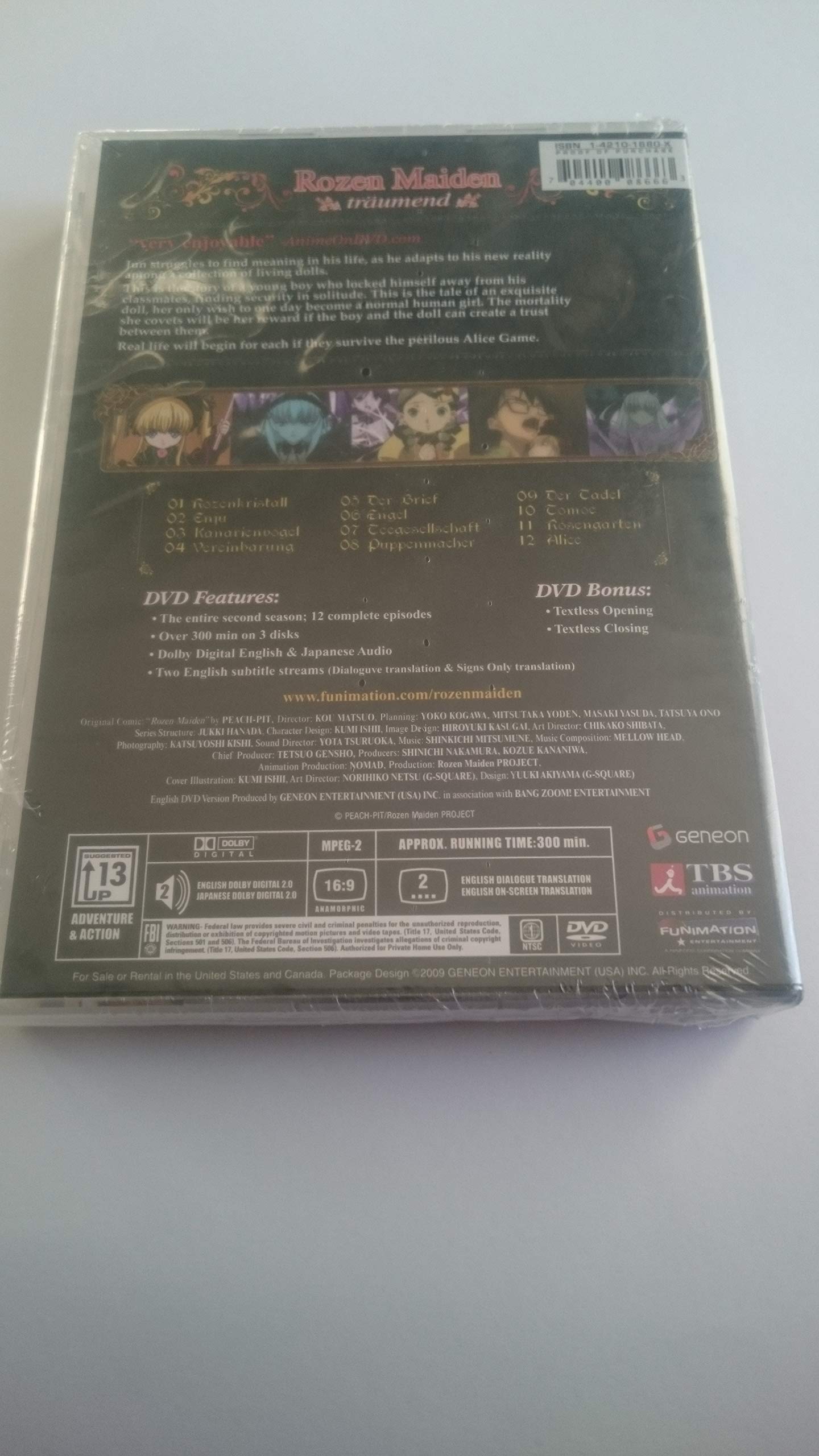 Rozen Maiden Traumend Complete Anime Box Set - Limited Edition Blu-ray & DVD Collection - Perfect for Anime Fans and Collectors | Watch at Home or Gift for Special Occasions