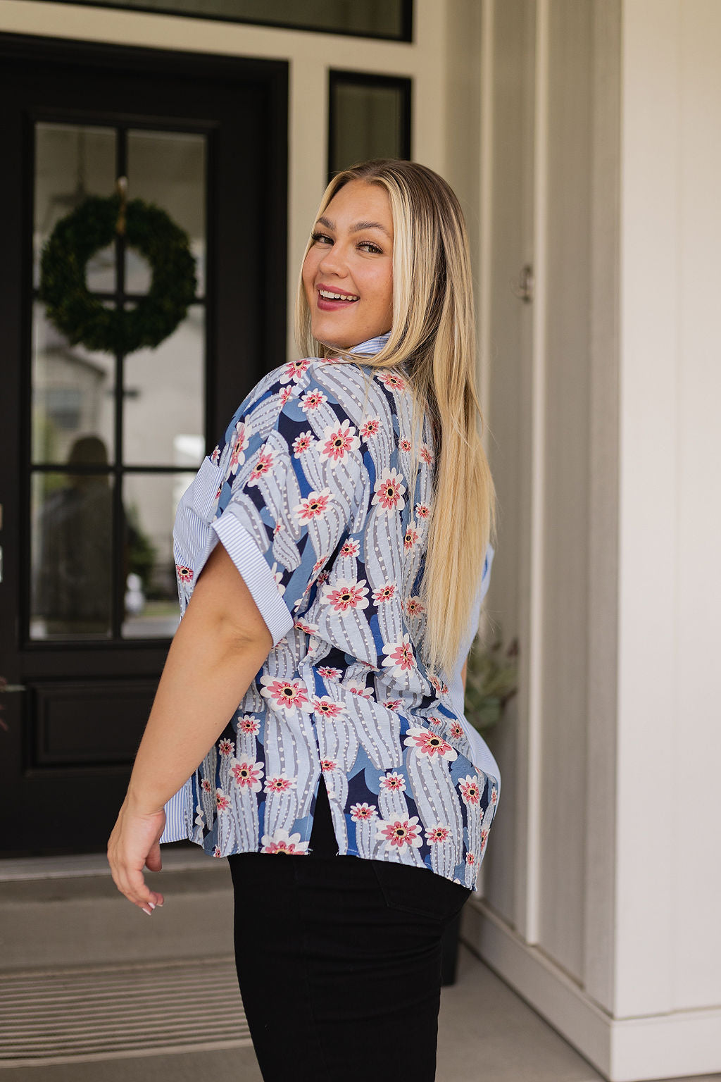 Best of Both Worlds Button Down Top for Women - Stylish & Comfortable Casual Shirt for Work & Everyday Wear | Perfect for Office, Outings & Date Nights