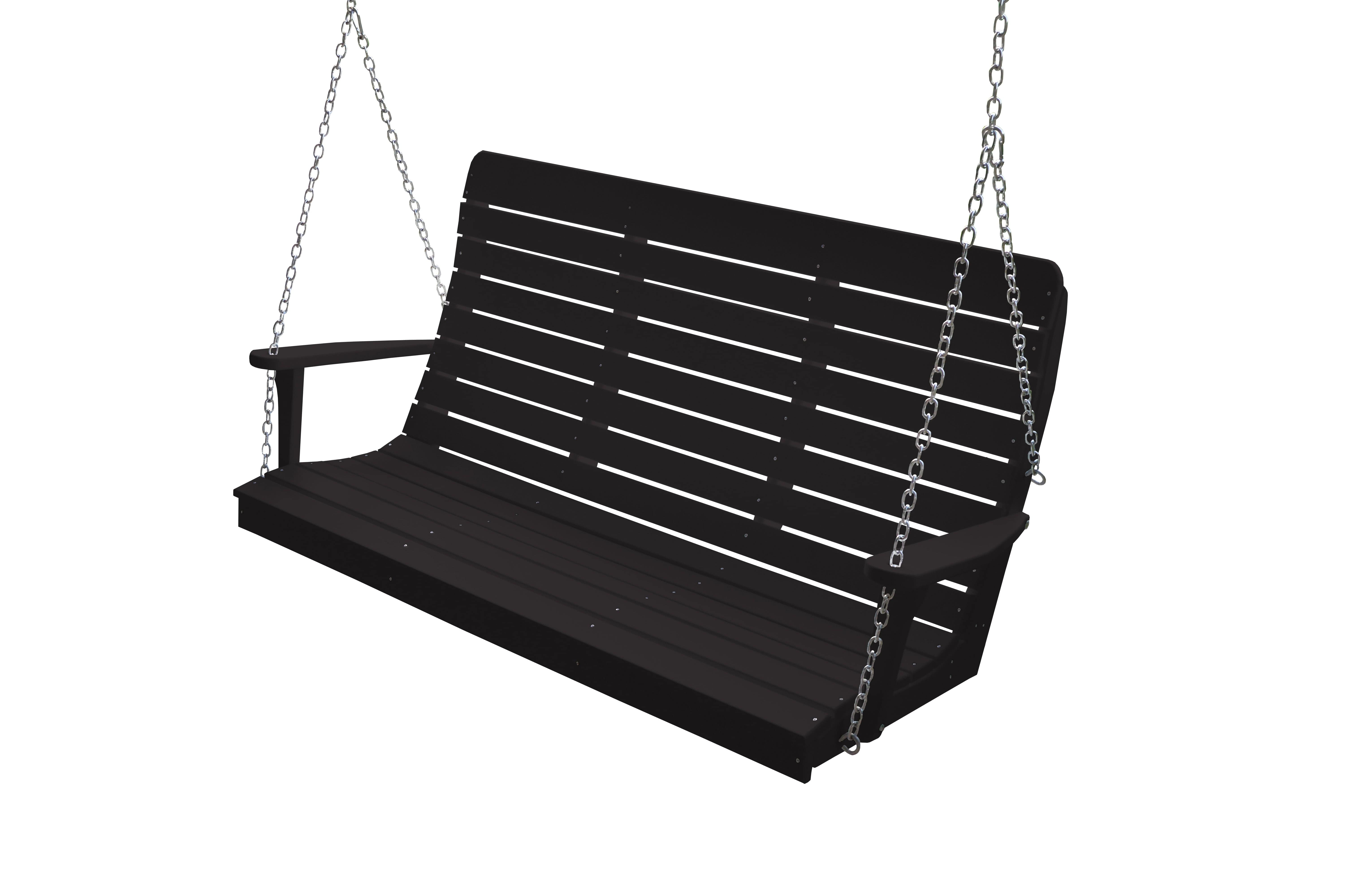 Keystone Amish Co. Salem Composite Poly Porch Swing - Weather-Resistant Outdoor Furniture for Patio, Garden, or Backyard Relaxation