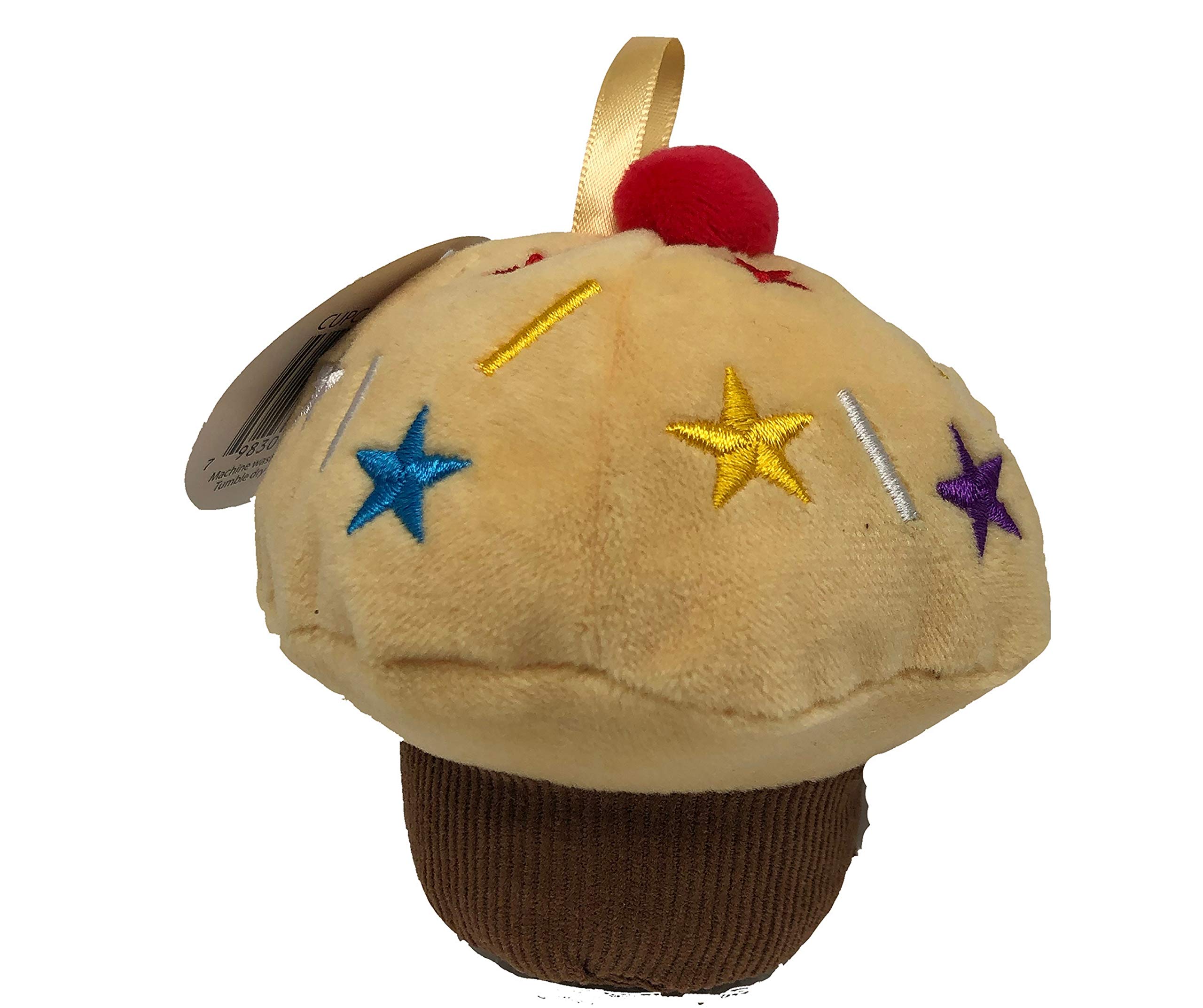 Vanilla Cupcake Baby Sensory Toy - Soft Stuffed Plush for Toddlers & Infants | Safe Washable Developmental Toy for Baby Girls & Boys | Promotes Tactile Learning & Fine Motor Skills | Perfect for Nursery Playtime, Travel & Early Childhood Education
