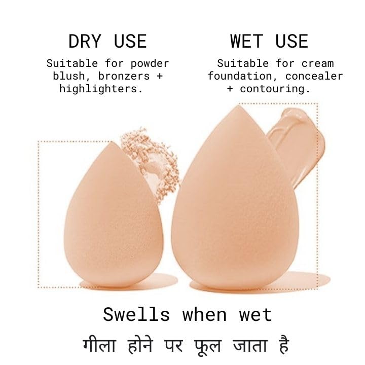 PAARTHO Premium Beauty Blender Sponge - Soft Latex-Free Makeup Blending Sponge for Foundation & Concealer | Perfect for Liquid, Cream & Powder Cosmetics | Professional Makeup Application at Home or Travel