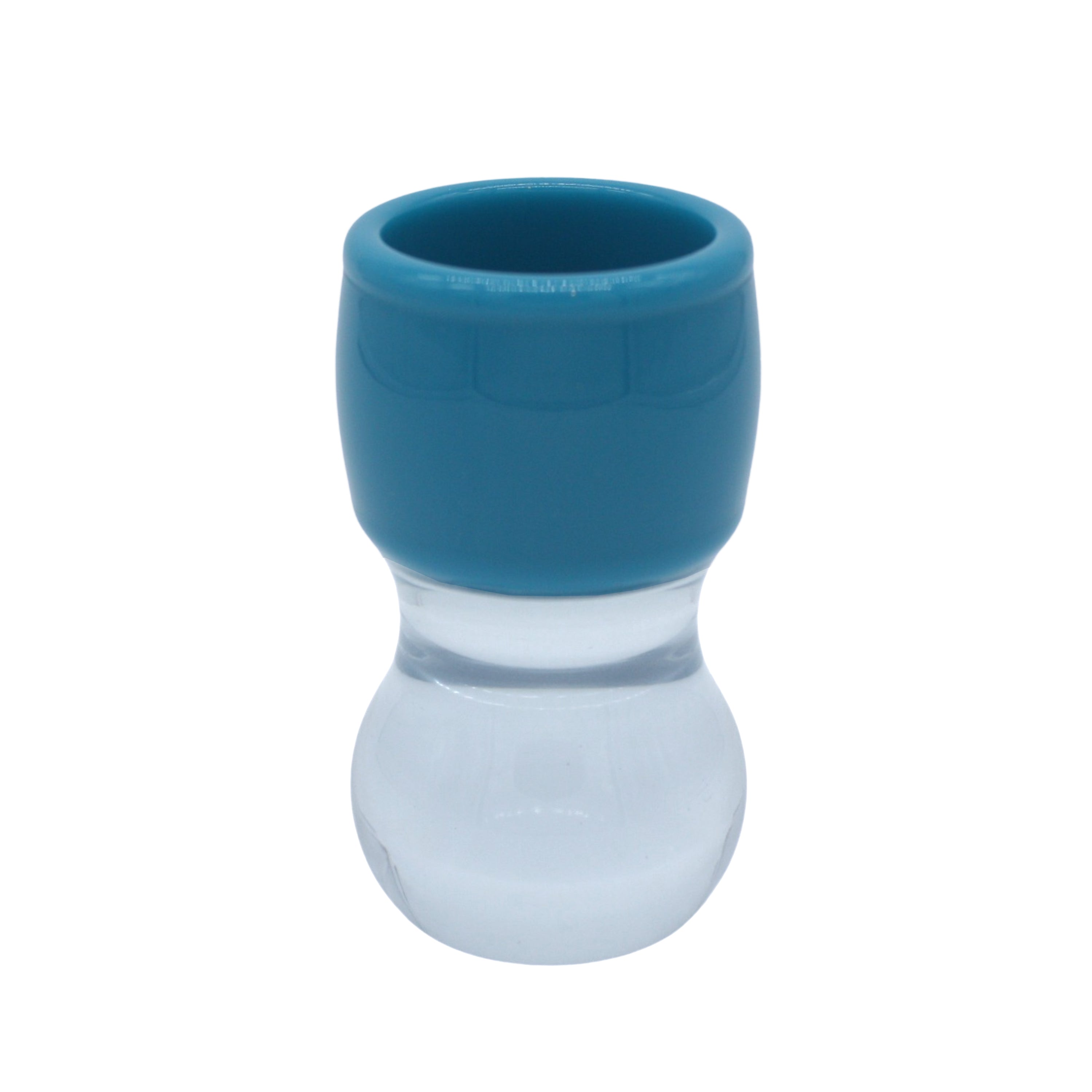 Premium Blue & Clear Shaving Brush Handle - Fits 28mm & 30mm Knots - Perfect for Wet Shaving & Grooming Kits