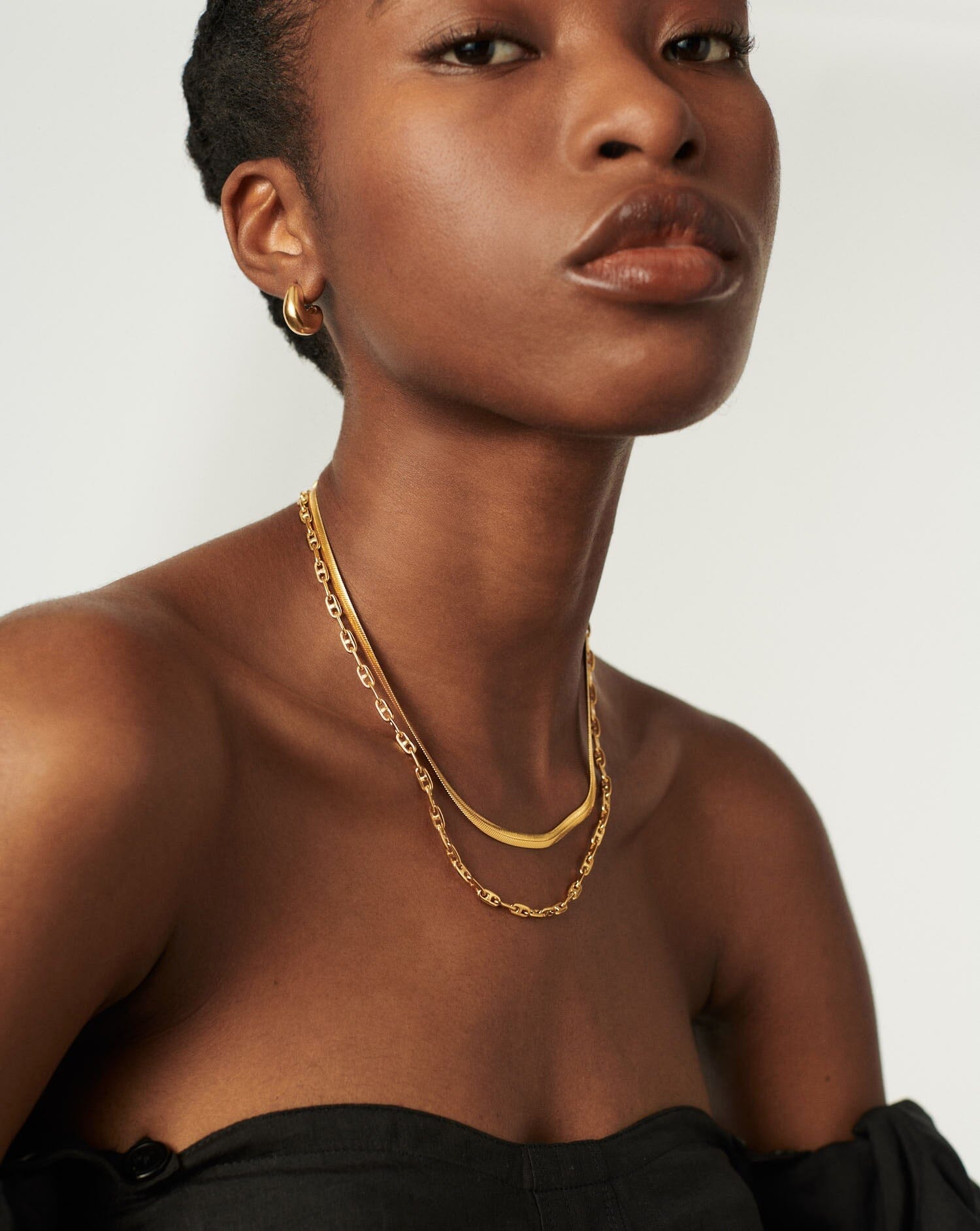 18k Gold Plated Mariner Chain Necklace for Women - Classic Nautical Jewelry Gift for Her, Perfect for Everyday Wear, Date Nights & Special Occasions