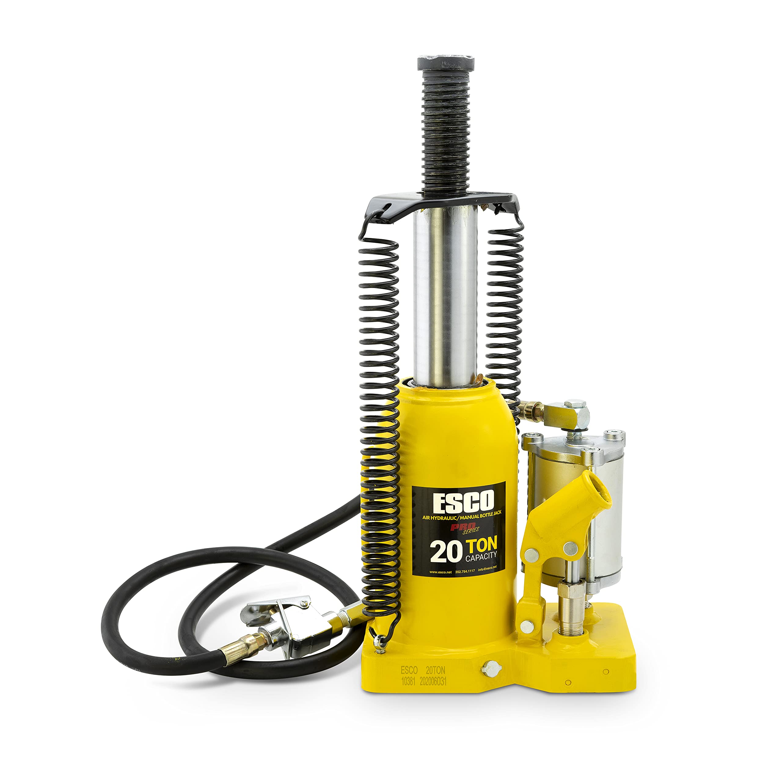 Pro Series 20 Ton Air Hydraulic Bottle Jack - Heavy Duty Car Lift for Trucks, SUVs & Auto Repair - Perfect for Garage, Workshop & Emergency Roadside Use