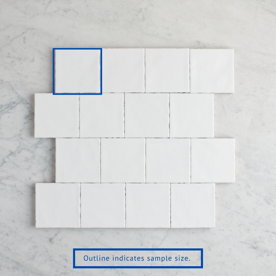 Newport Gloss White Small Square Ceramic Tile Sample - Perfect for Kitchen Backsplash, Bathroom Walls & DIY Home Decor Projects