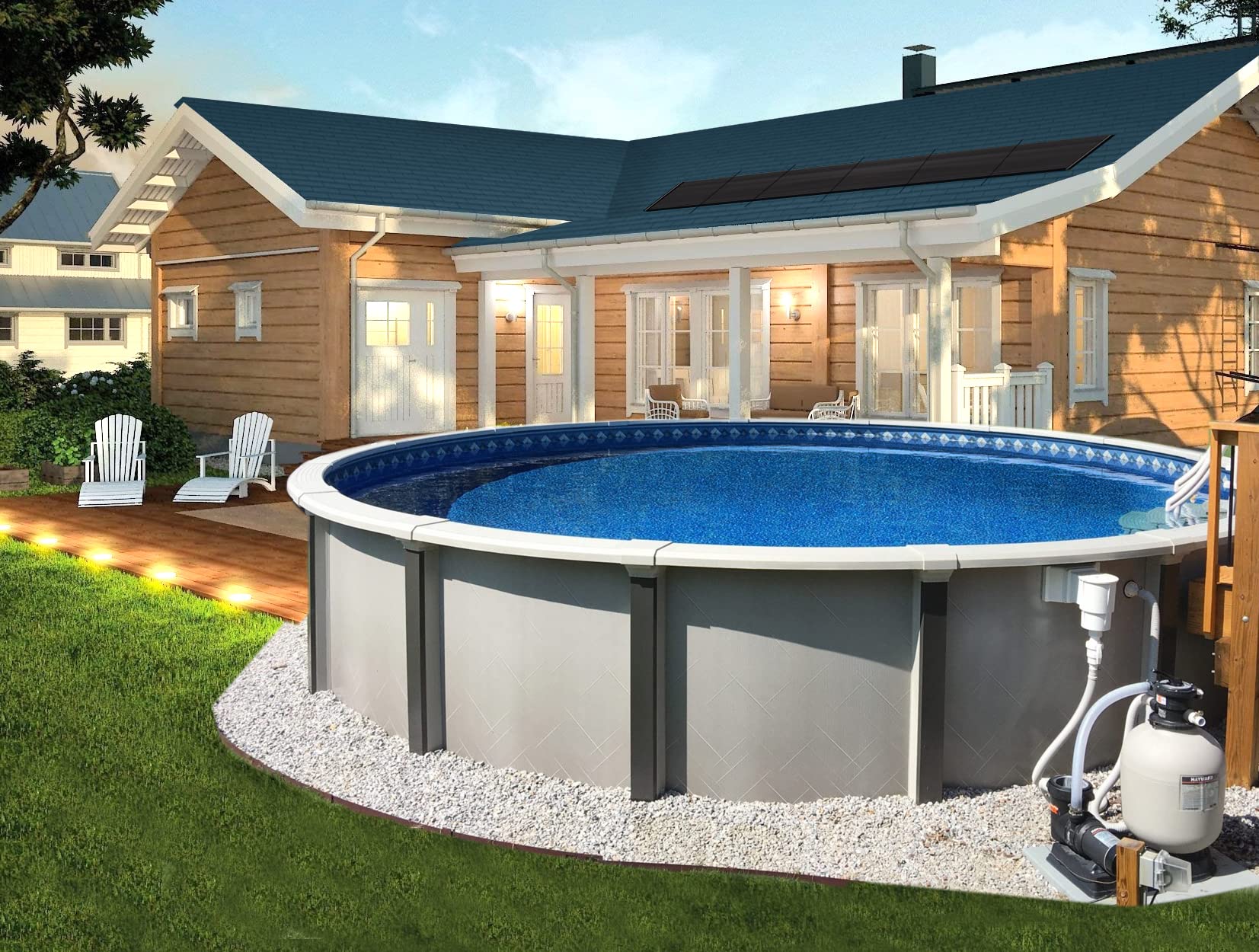 SunQuest Solar Pool Heater Panel - 2ft x 20ft Solar Water Heater for Above Ground Pools with Roof/Rack Kit - UV Resistant Polypropylene DIY-Tube Collector | Perfect for Backyard Swimming Pools, Spas & Hot Tubs - Easy Installation & Energy Efficient Heating