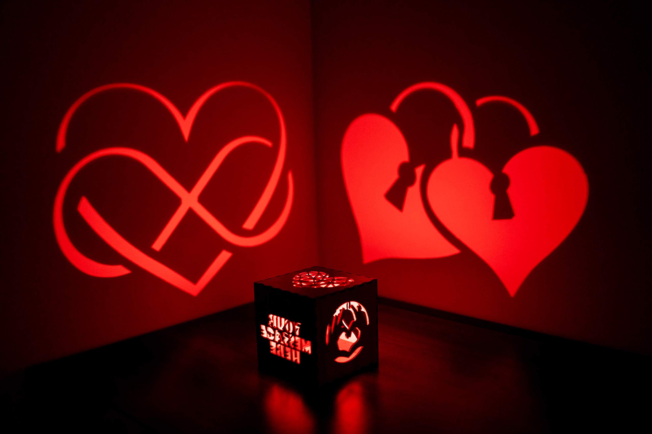 Personalized Light Up Message Box - Romantic Birthday Gift for Women, Wife, Girlfriend - Custom Night Box Gift Idea for Her - Perfect for Anniversaries, Valentine's Day & Special Occasions