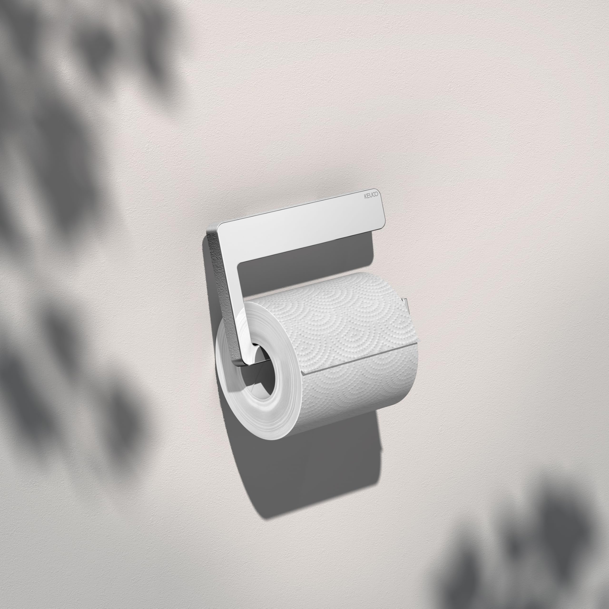 12762010000 Chrome Toilet Paper Holder - Wall Mounted Bathroom Tissue Roll Dispenser for Home, Office, and RV Use