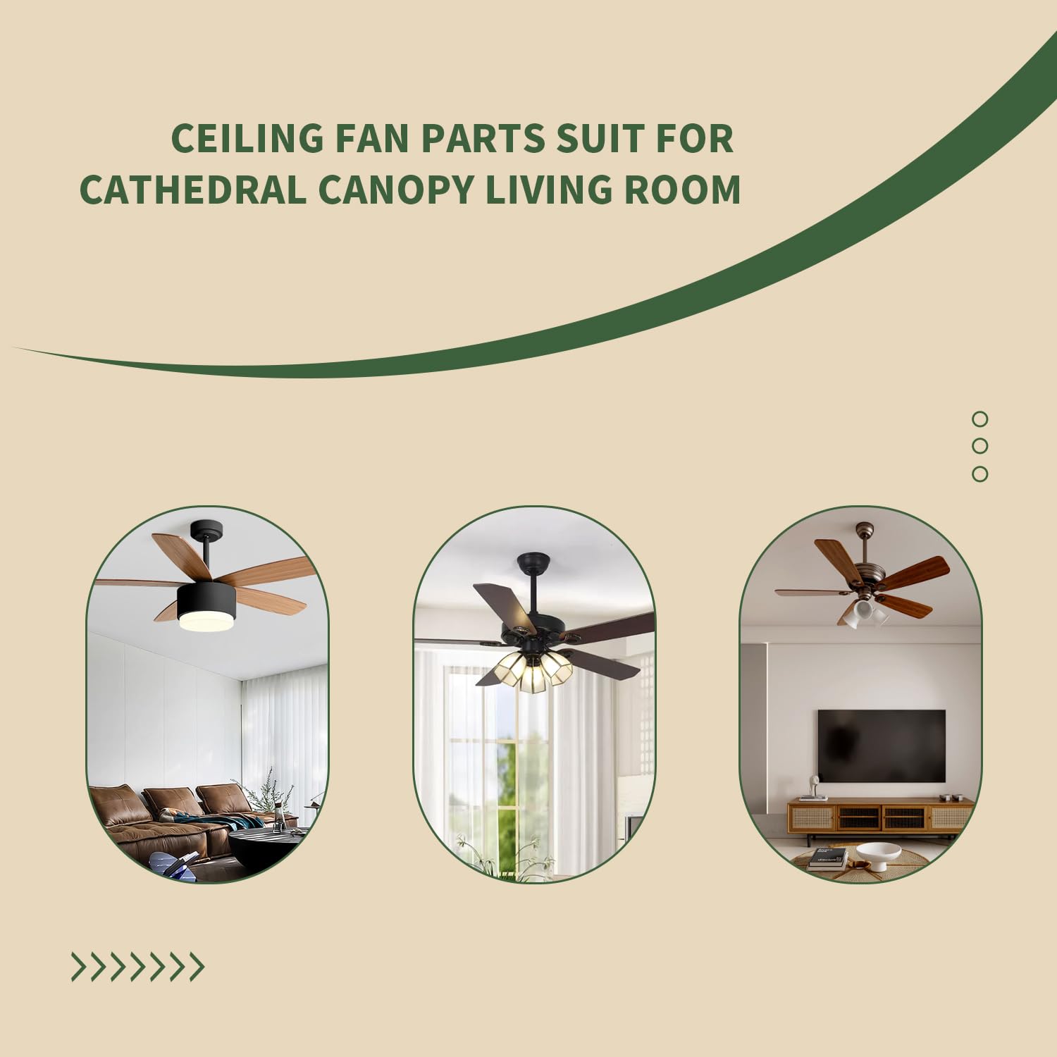 Black Ceiling Fan Mounting Bracket Kit - Heavy Duty Cathedral Canopy Adapter for Fan & Chandelier Installation | Perfect for Living Room, Bedroom & Outdoor Patio Lighting