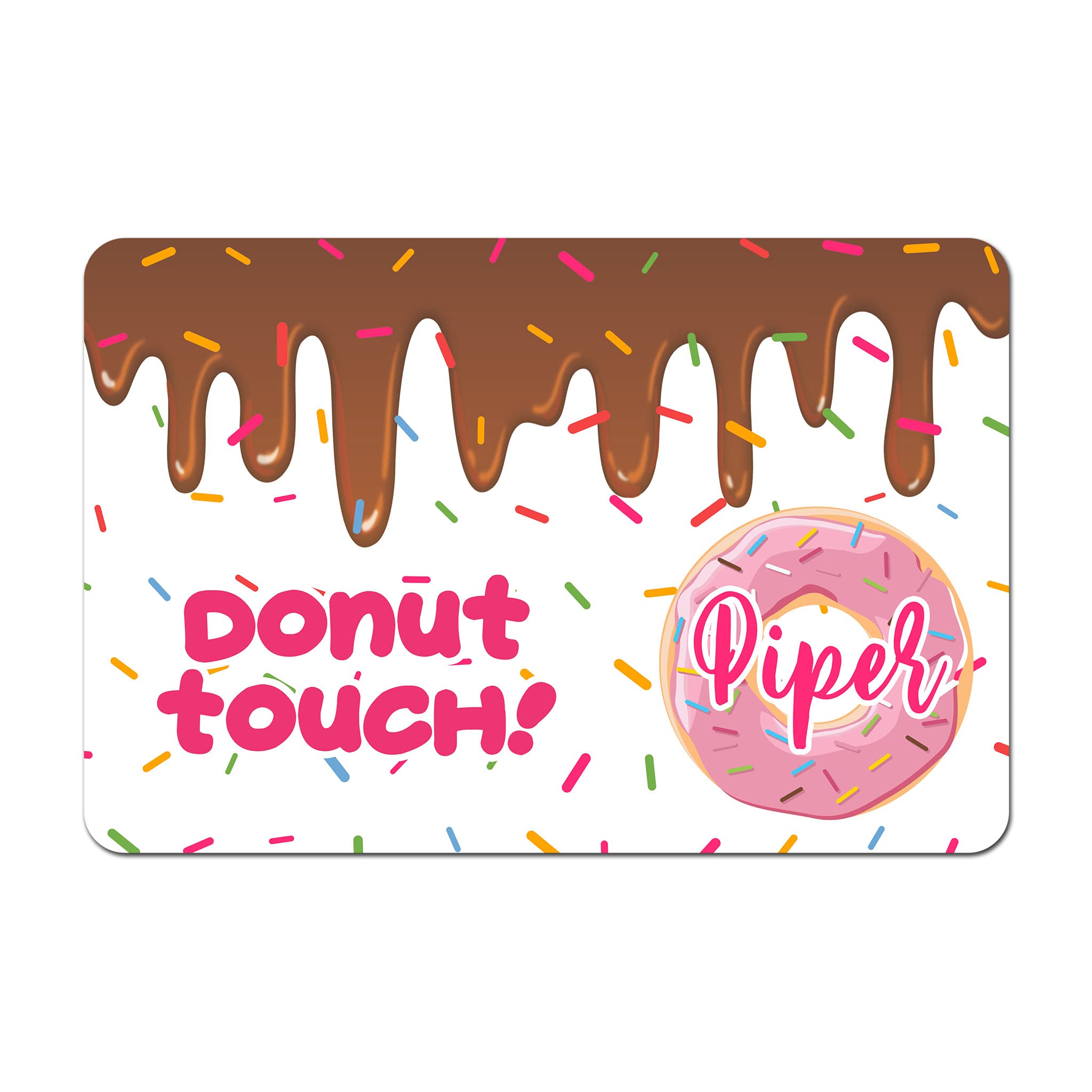 Personalized Non-Slip Pet Food Mat for Dogs & Cats - Absorbent Waterproof Pet Bowl Placemat with Donut Design - Perfect for Kitchen, Dining Area & Outdoor Use