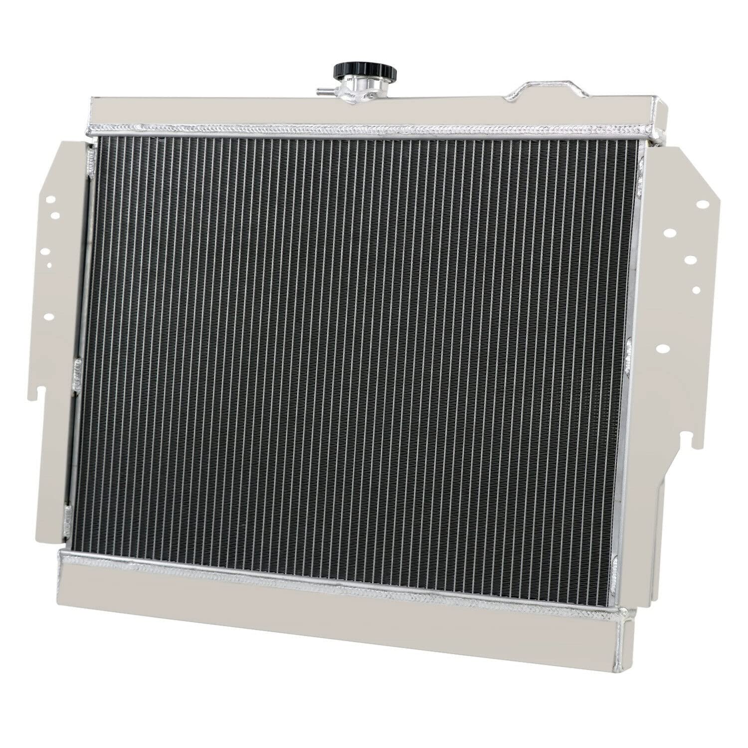 1979-1993 Dodge D150 D250 D350 W150 W250 Ramcharger 3 Row All Aluminum Radiator with Shroud Fan & Thermostat Relay Kit - Heavy Duty Cooling System for Off-Road, Towing & High-Performance Driving