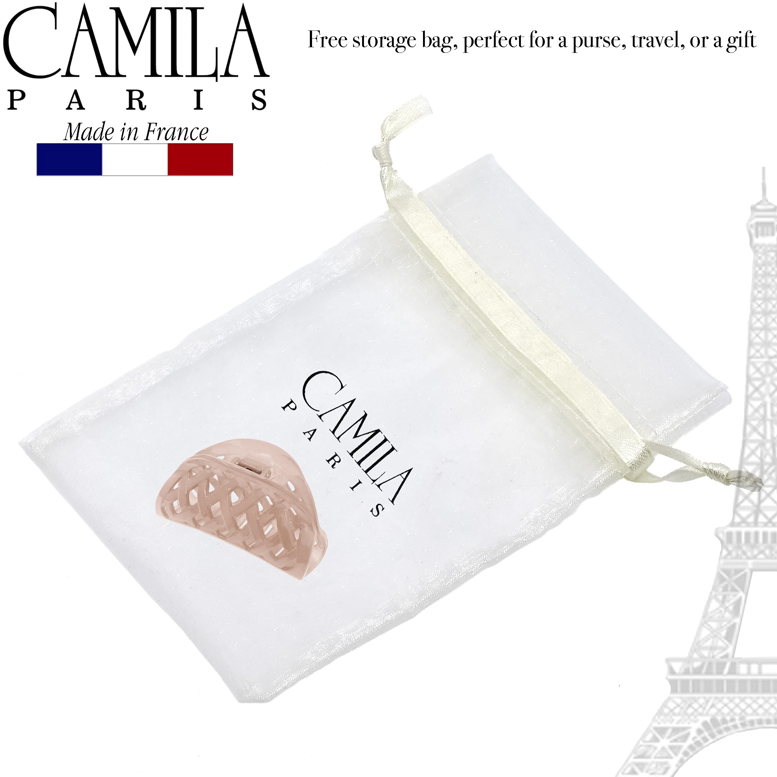 Camila Paris CP3205 French Hair Claw Clip for Women - No Pulling, Damage-Free Hair Accessory for Thick & Voluminous Hair (2.75 Inch) - Durable Fashion Hair Clip for Styling - Made in France | Perfect for Updos, Ponytails & Everyday Hairstyles