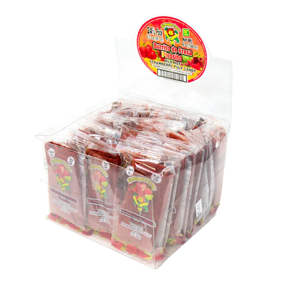 El Leon Strawberry Burrito | 24 Count Box - Perfect for School Lunches, Snacks & On-the-Go Breakfast