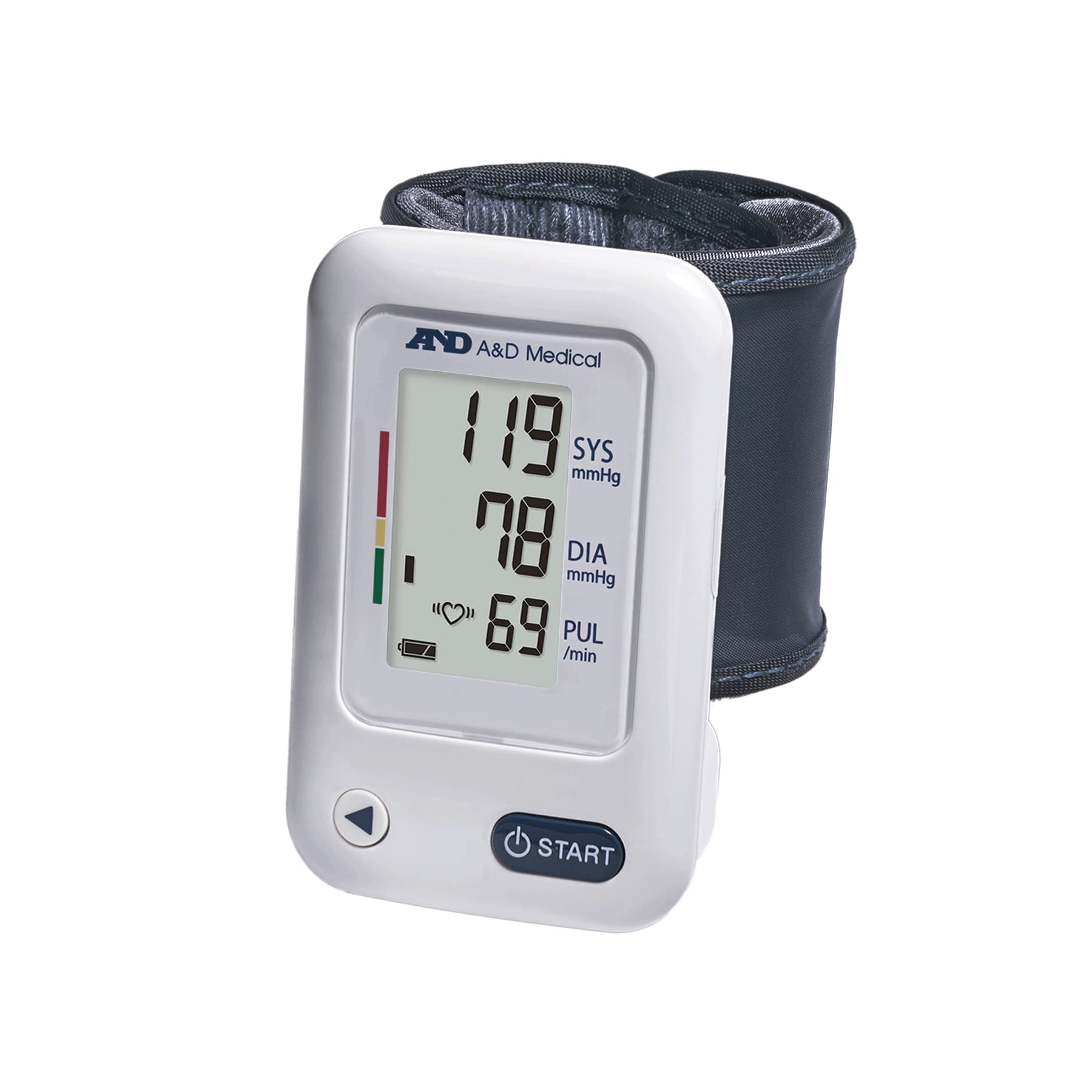 A&D Medical Essential One Button Wrist Blood Pressure Monitor - Easy Digital LCD Display, Portable Home BP Machine for Adults (5.3-8.5