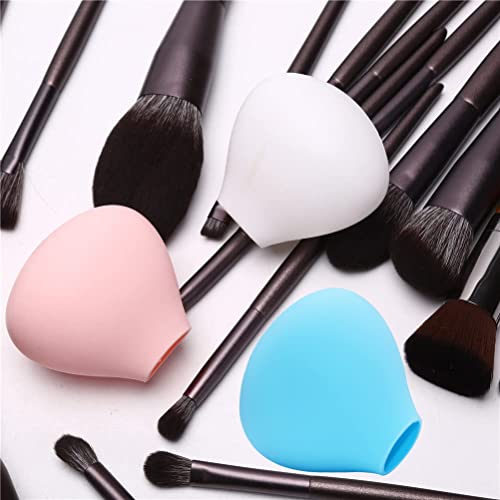 Reusable Makeup Brush Covers - 3 Pack Dustproof Silicone Protector Caps for Travel & Home | Perfect Makeup Organizer & Gift for Women, Wife or Girlfriend | Ideal for Traveling, Daily Storage & Makeup Brush Protection
