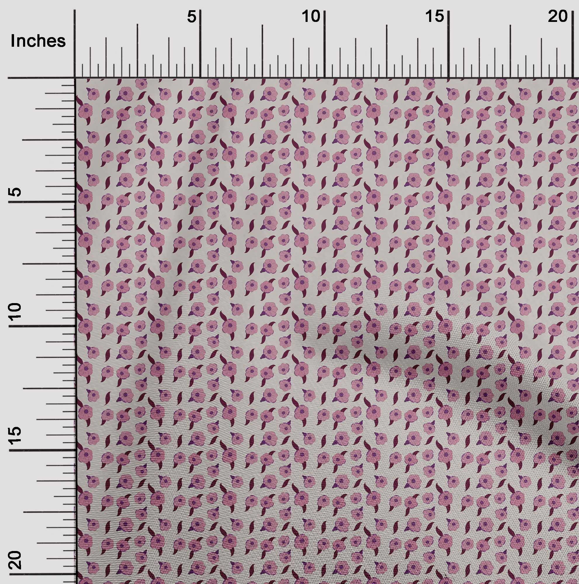 oneOone Viscose Jersey Dusty Pink Asian Floral Print Fabric by The Yard - 60 Inch Wide Soft Draping Material for Dresses, Skirts & Blouses | Perfect for Boho Fashion & Summer Outfits