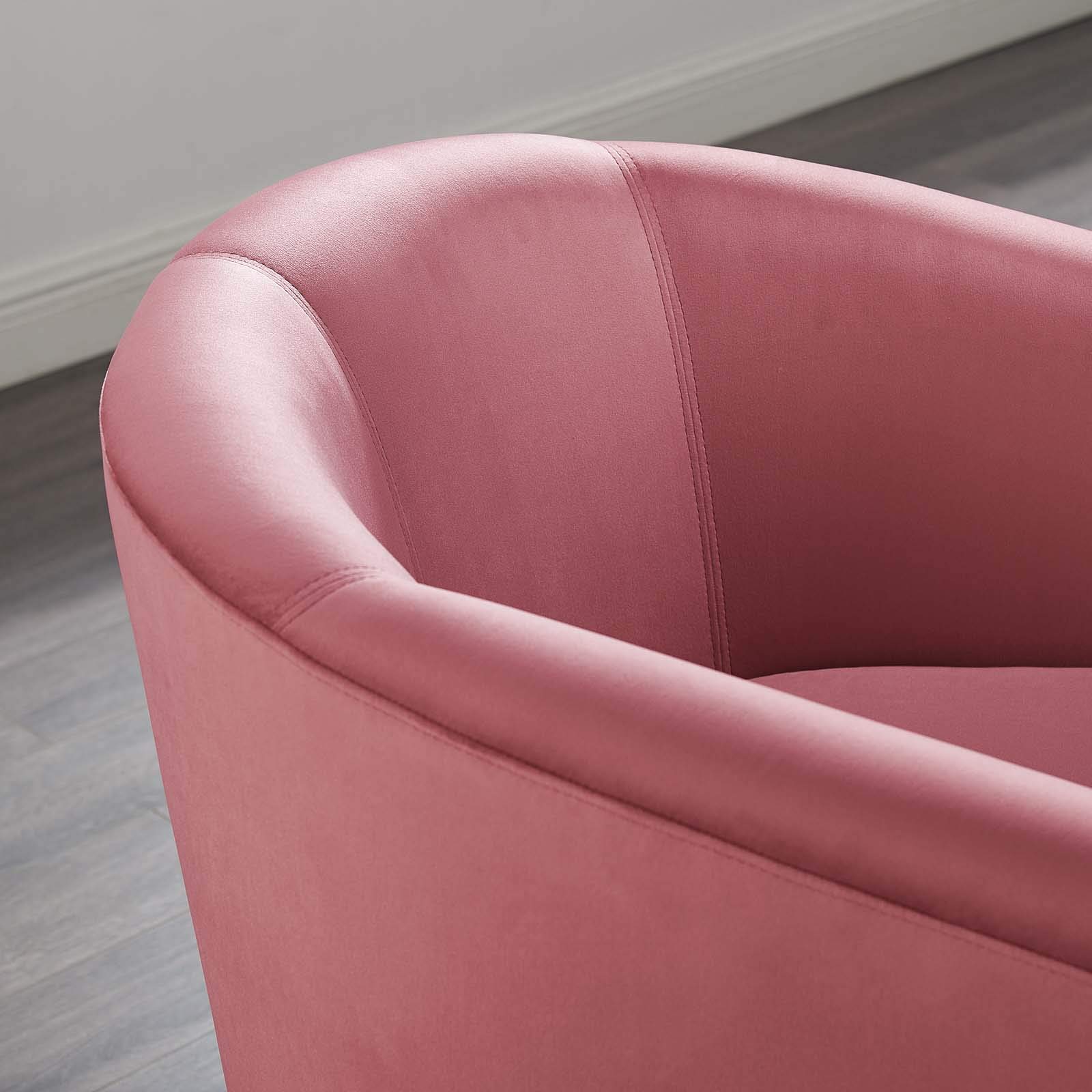 Modway Prospect Mid-Century Modern Armchair in Dusty Rose - Stylish Accent Chair for Living Room, Bedroom & Office