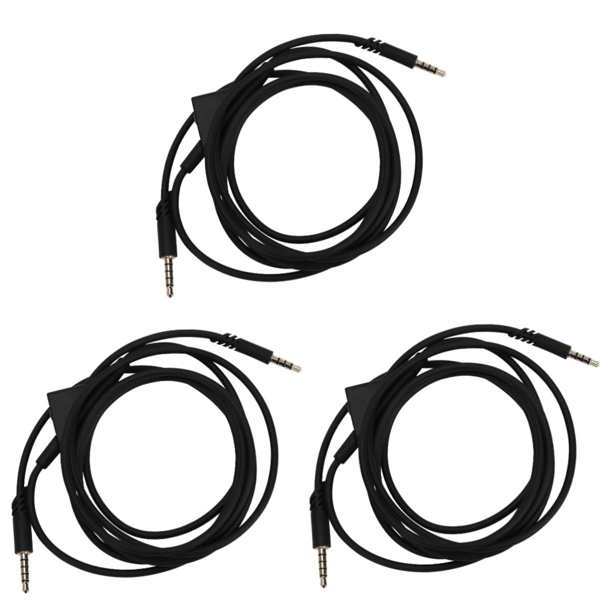 DOITOOL 3-Pack Replacement Audio Cable for Gaming Headsets - 3.5mm Aux Cord Compatible with A10 Headphones (Black) - Perfect for PC, PS4, Xbox Gaming & Music Listening