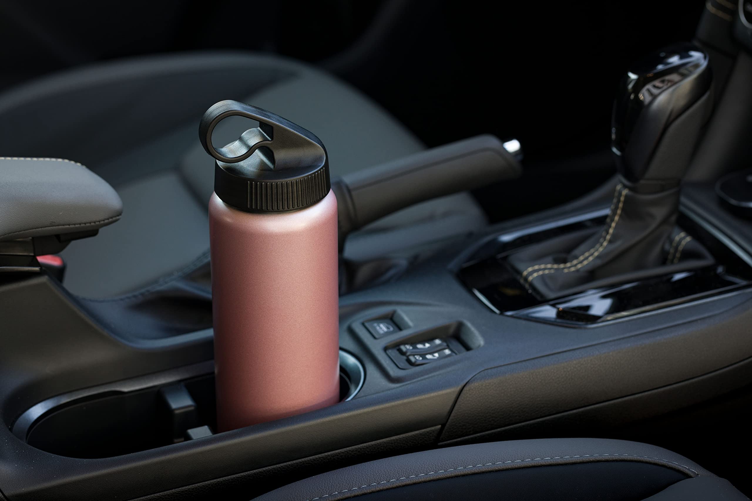 Premium 20oz Rose Gold Stainless Steel Water Bottle - Double Walled Vacuum Insulated, Leak Proof & Sweat Free - Ideal for Gym, Hiking, Office & Outdoor Activities