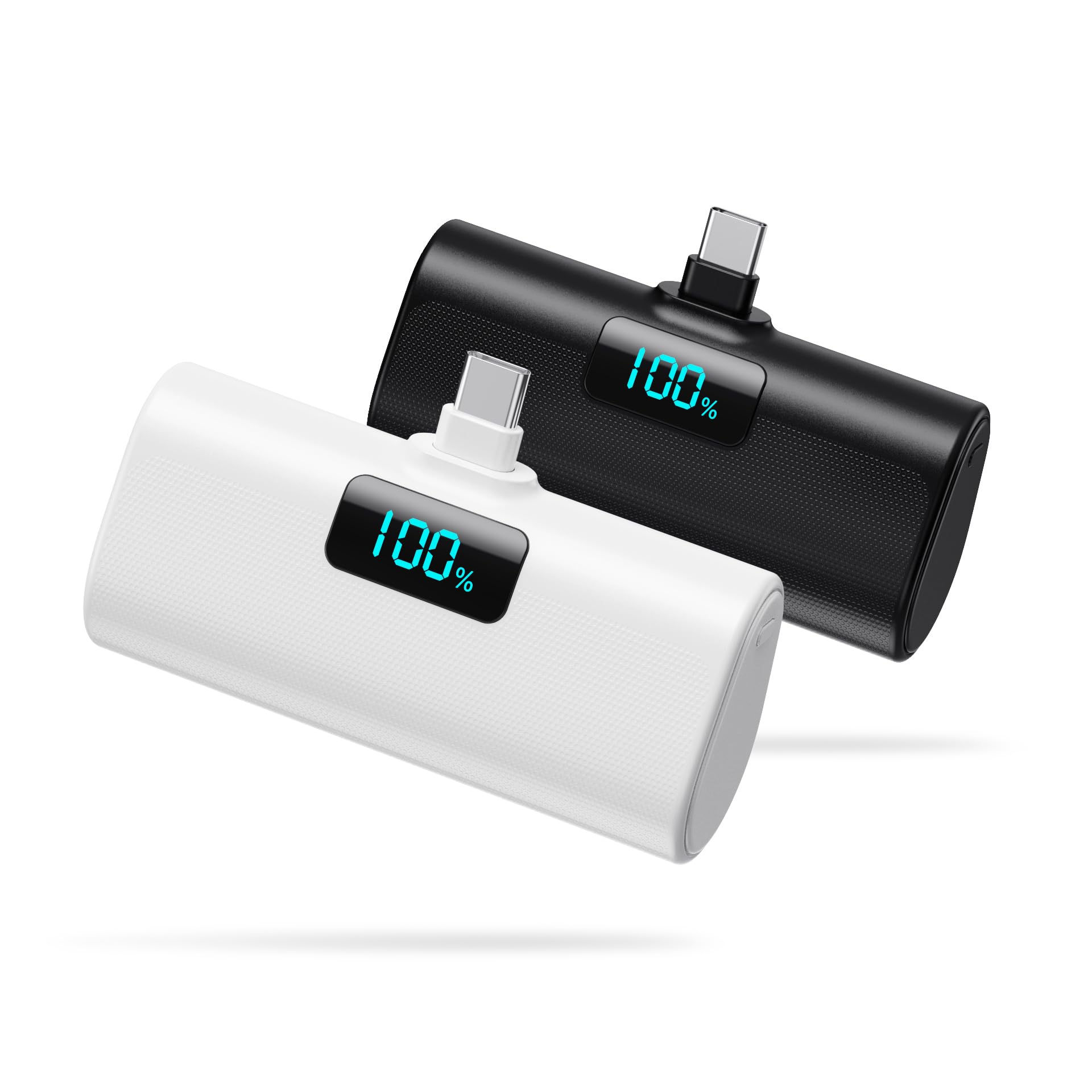 [2-Pack] 5200mAh Portable Charger for iPhone 16 Series & Android - PD Fast Charging USB C Power Bank with Built-in Cable | Compatible with iPhone 16/16 Plus/16 Pro/16 Pro Max/15 Series, Samsung Galaxy | Perfect for Travel, Camping & Emergency Power Backup