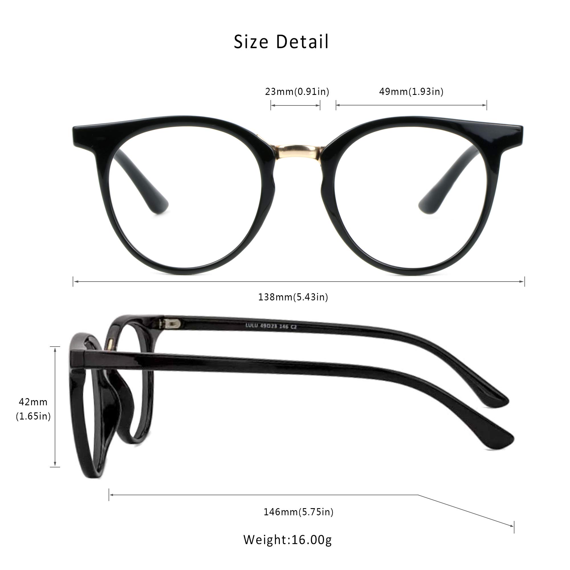 LifeArt Blue Light Blocking Glasses - Anti Eyestrain Computer Reading Glasses for Women & Men - Gaming & TV Glasses with Anti-Glare (Black, +2.75 Magnification) - Perfect for Office Work, Online Classes & Nighttime Screen Use