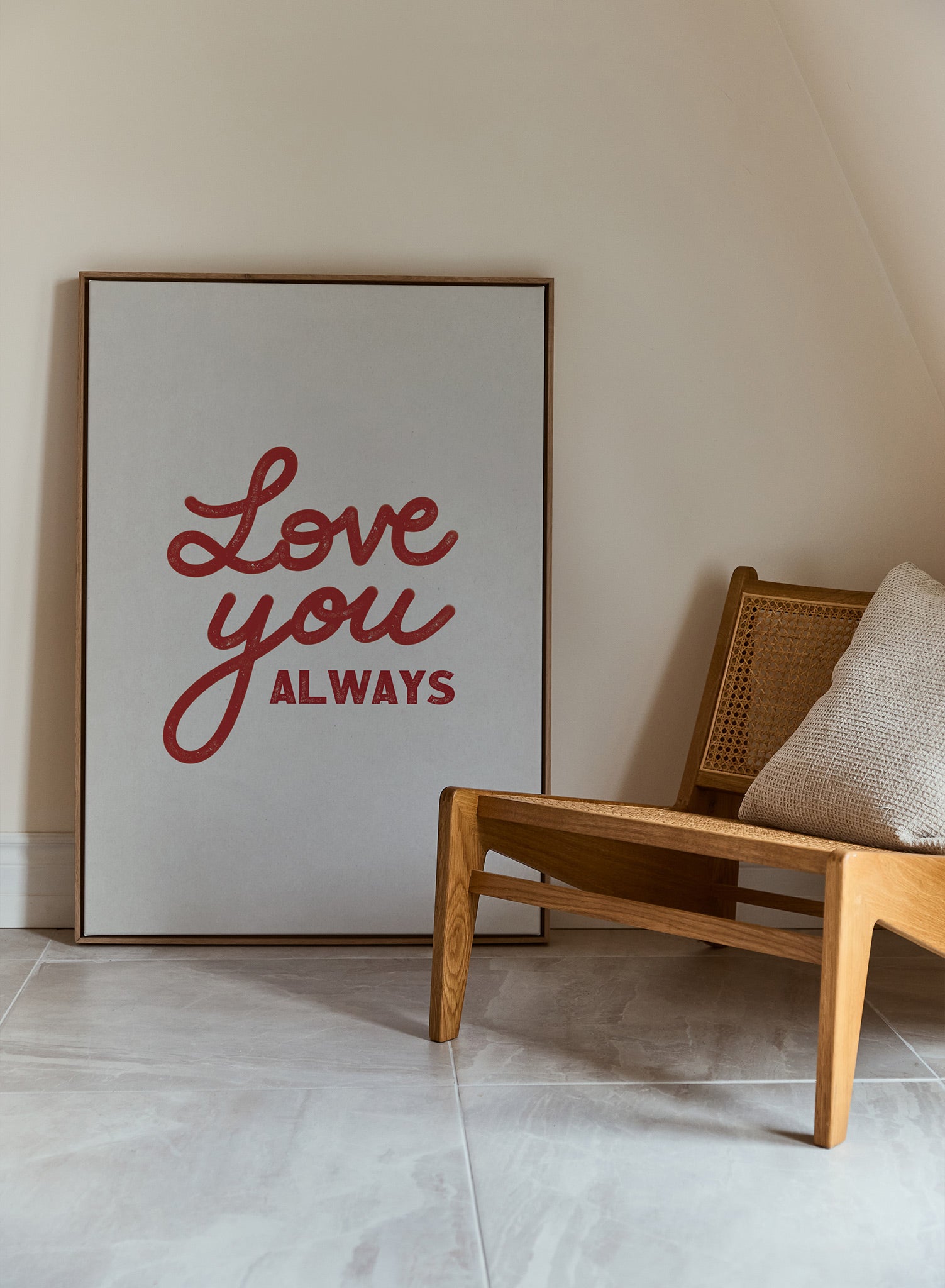 Love You Always Canvas Wall Art - Romantic Home Decor for Bedroom, Living Room & Wedding Gifts