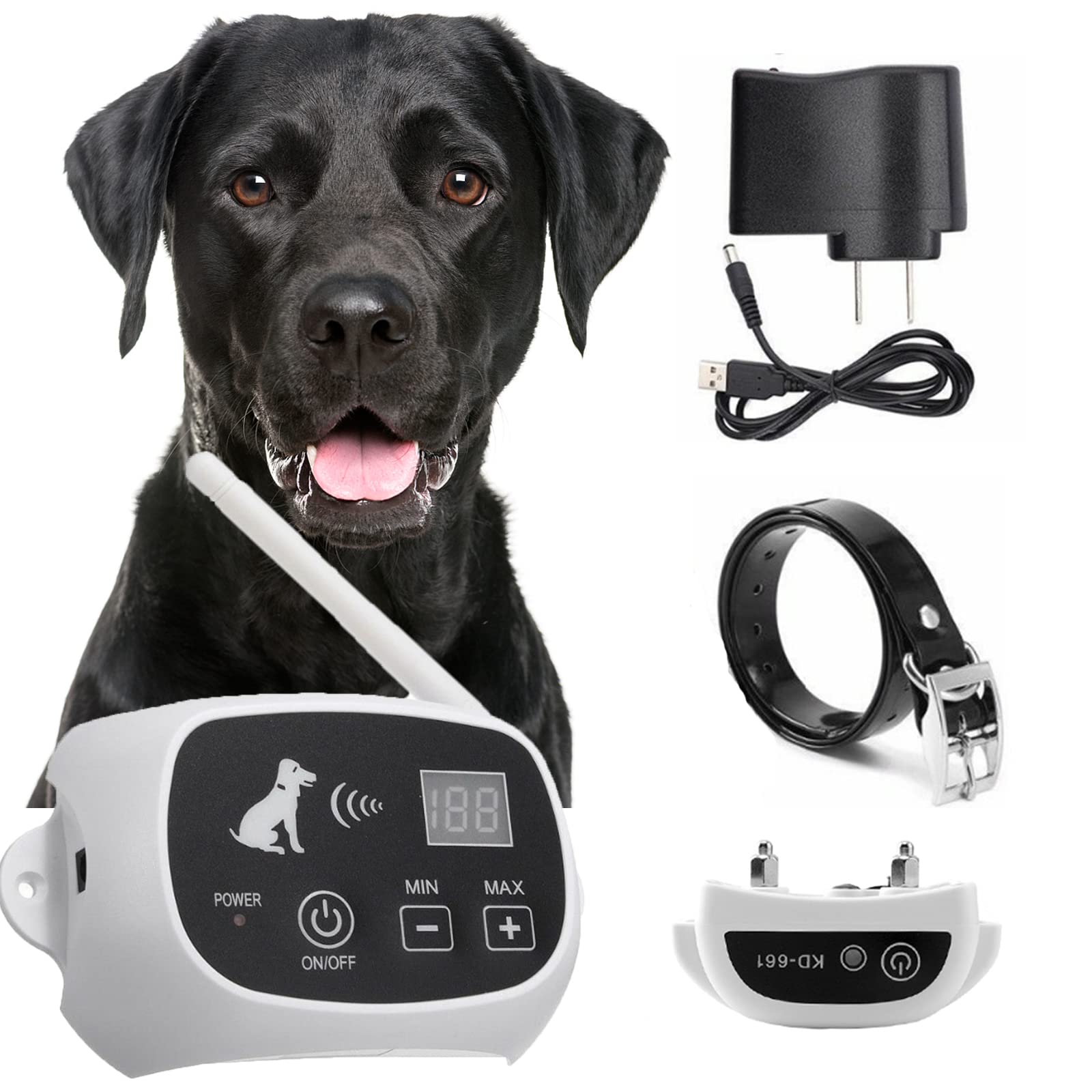 Wireless Dog Fence System - Adjustable Electric Pet Fence up to 1640ft with LED Display, Waterproof & Rechargeable Collar, Tone/Shock Modes - Perfect for Large Yards, Training & Outdoor Adventures