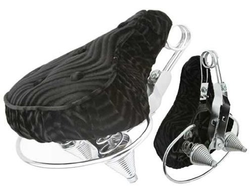 Premium Lowrider Beach Cruiser Bike Seat - Soft Velour Black Cushion for Comfortable Riding | Replacement Bicycle Saddle for Beach Cruisers, Choppers, Fixies, Road & Mountain Bikes | Perfect for Leisure Cycling, Commuting & Long-Distance Rides