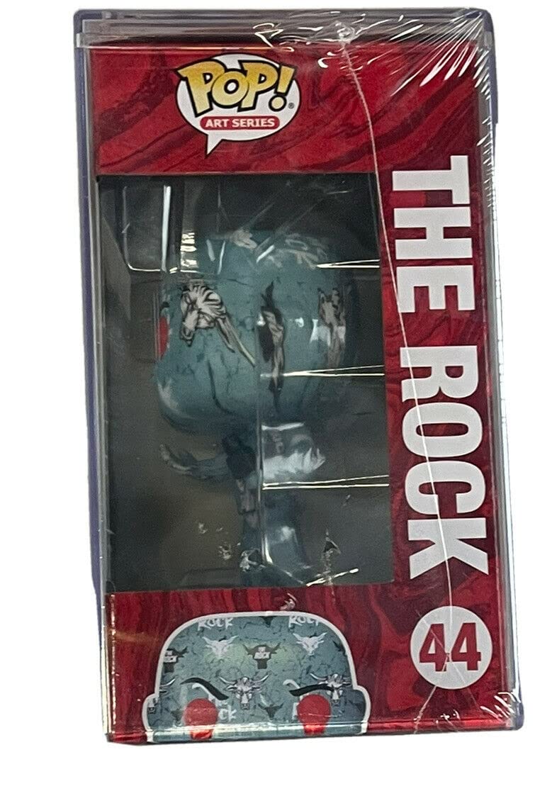 Funko Pop! WWE The Rock Art Series Exclusive Vinyl Figure with Hard Protector Case - Perfect for Collectors, WWE Fans & Home Display