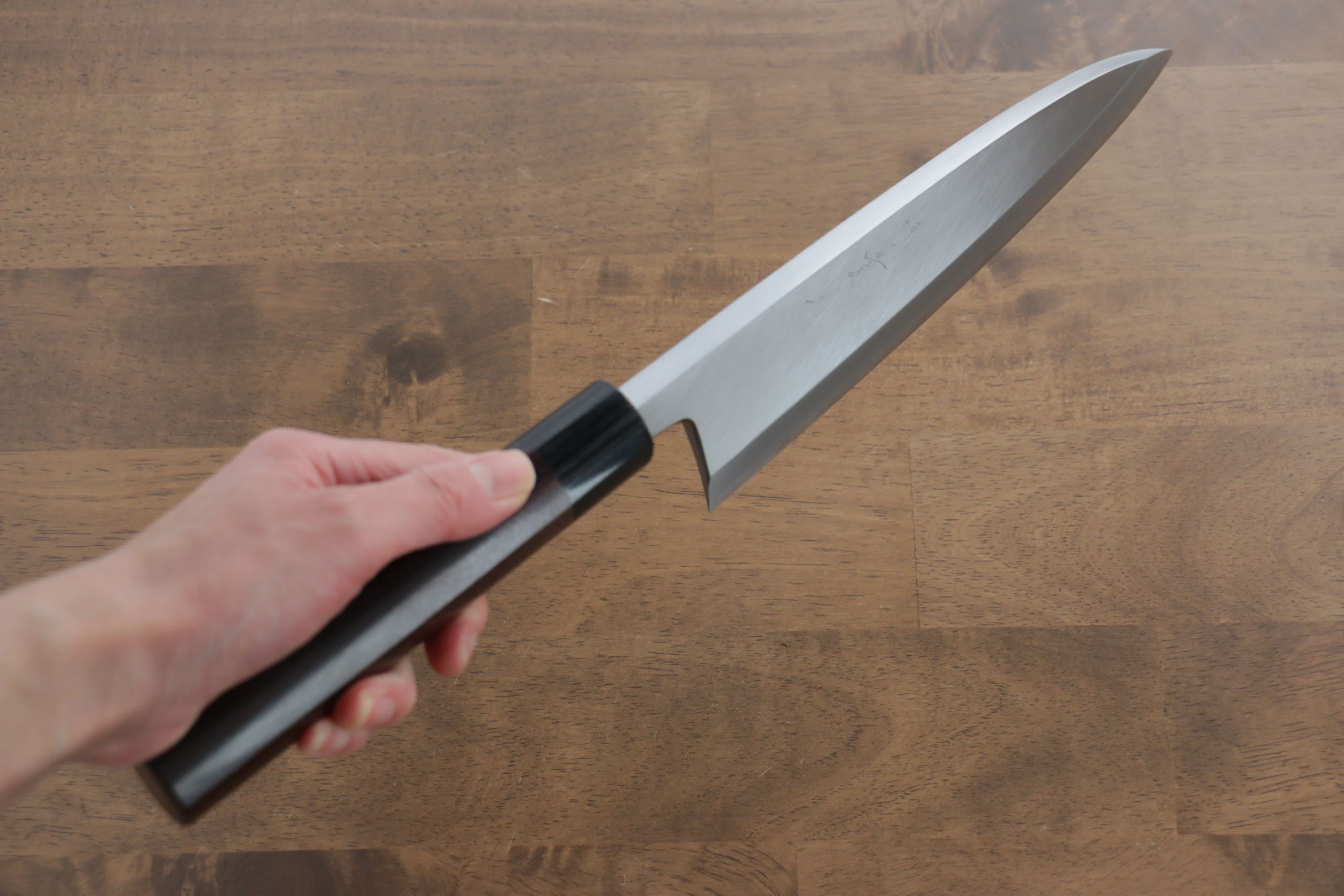 Premium Jikko White Steel No.2 Deba Knife 210mm with Ebony Handle - Professional Japanese Kitchen Knife for Sushi, Fish Filleting & Meat Cutting