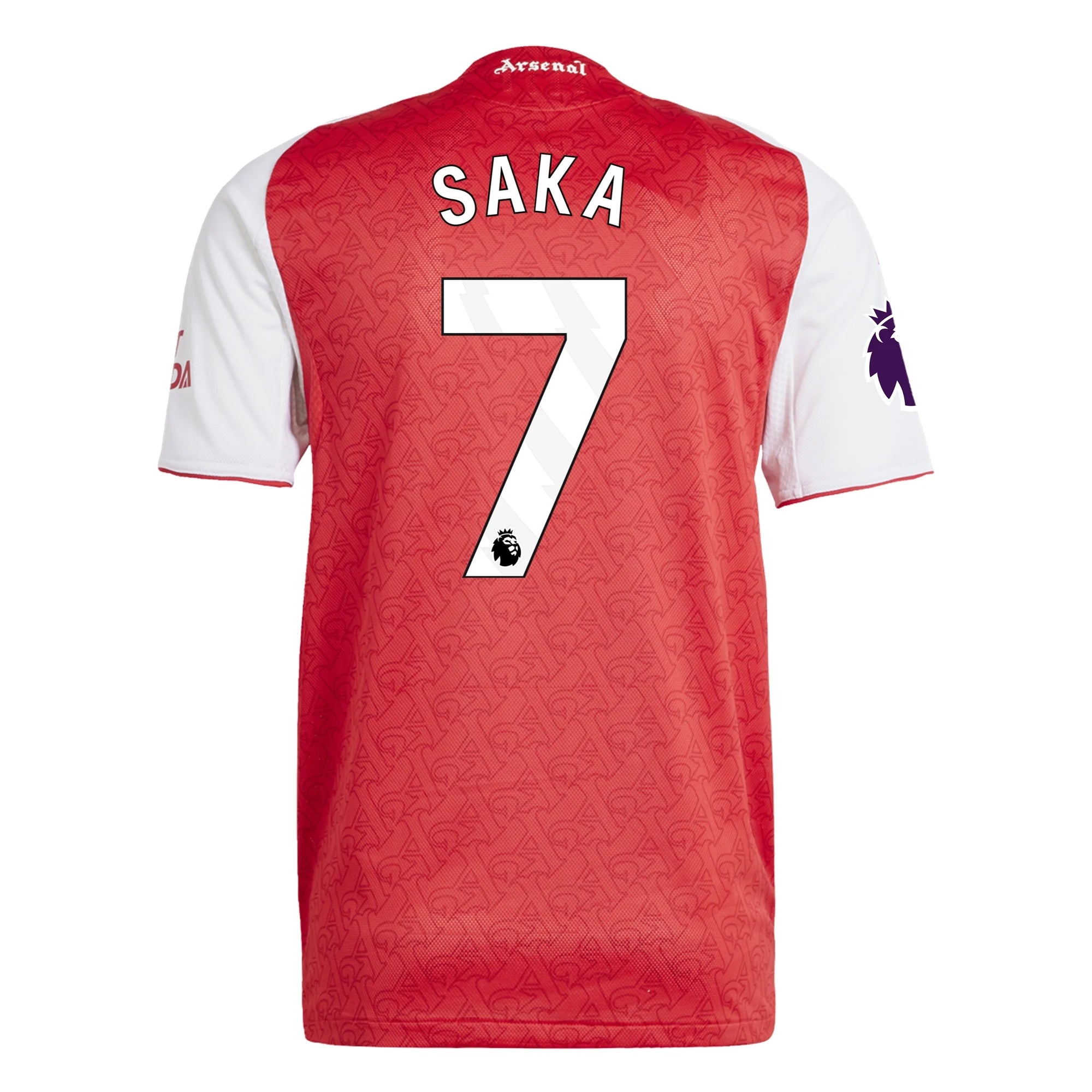 Adidas Bukayo Saka Arsenal FC Authentic Home Jersey 25/26 with EPL Patch - Better Scarlet/White - Official Football Shirt for Fans & Players - Perfect for Matchdays, Training & Soccer Gifts