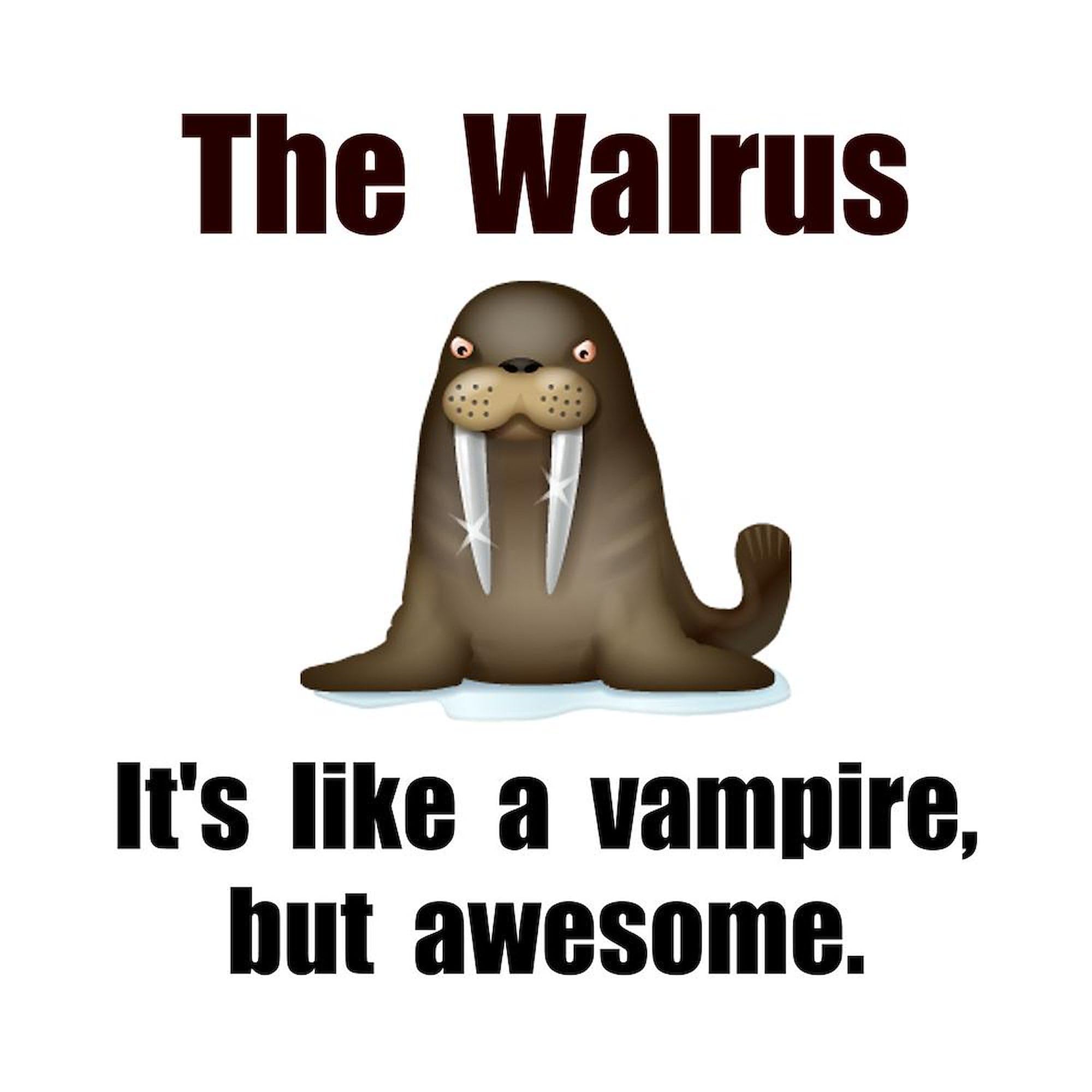 Walrus Vampire Ceramic Coffee Mug 11 oz (325 ml) - Unique Funny Gift for Coffee Lovers, Office Use, Halloween Party & Home Decor