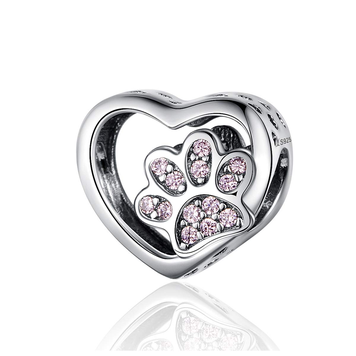 WYKISS 925 Sterling Silver Heart Charm for Pandora Bracelets - Perfect Mother's Day Gift for Mom, Wife, Girlfriend - Birthday Present with Love Beads | Great for Anniversary, Valentine's Day & Special Occasions