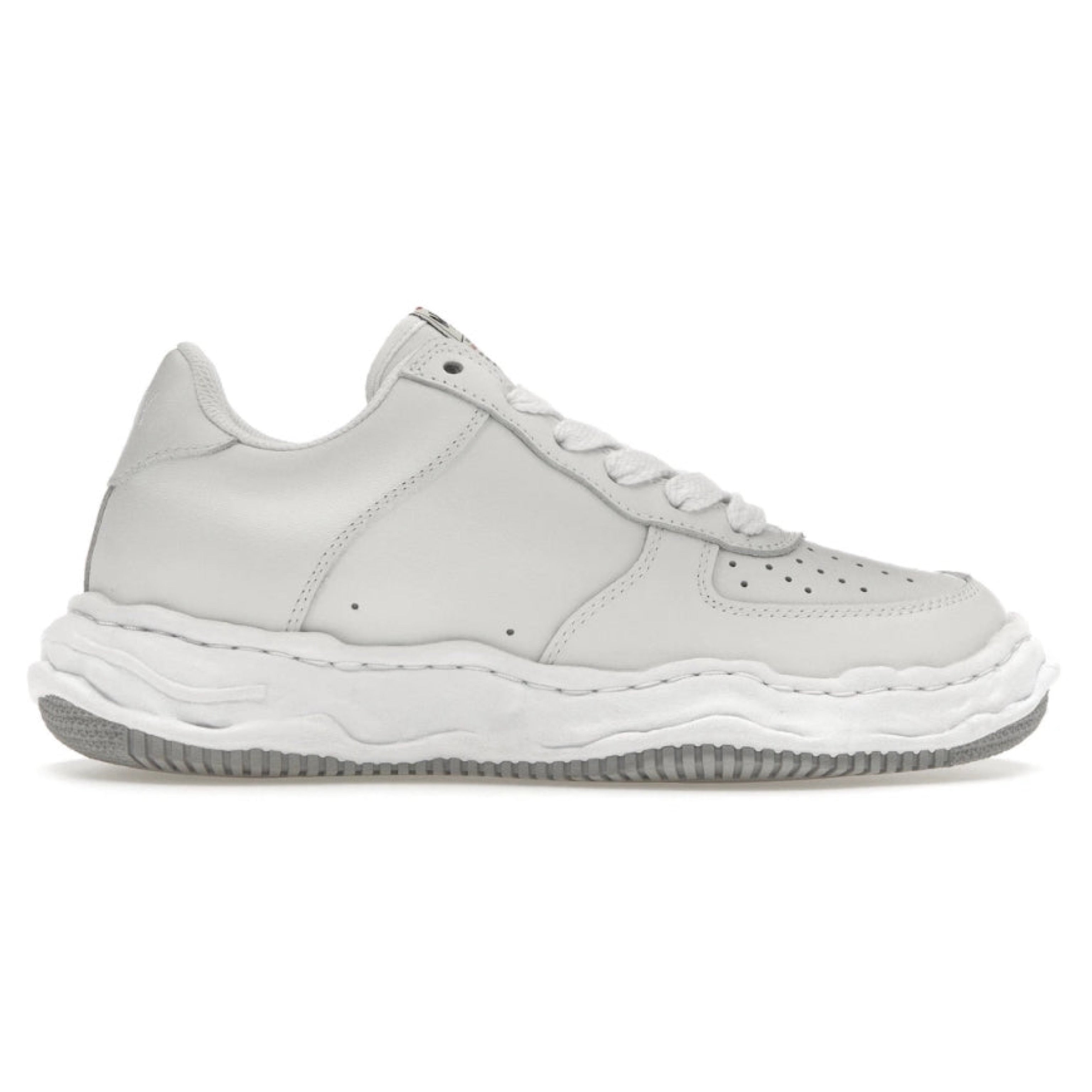 MAISON MIHARA YASUHIRO WAYNE OG Sole Leather Low Top Sneakers - White/White - Streetwear Fashion Shoes for Men & Women | Perfect for Casual Wear, Urban Outfits and Sneaker Collection
