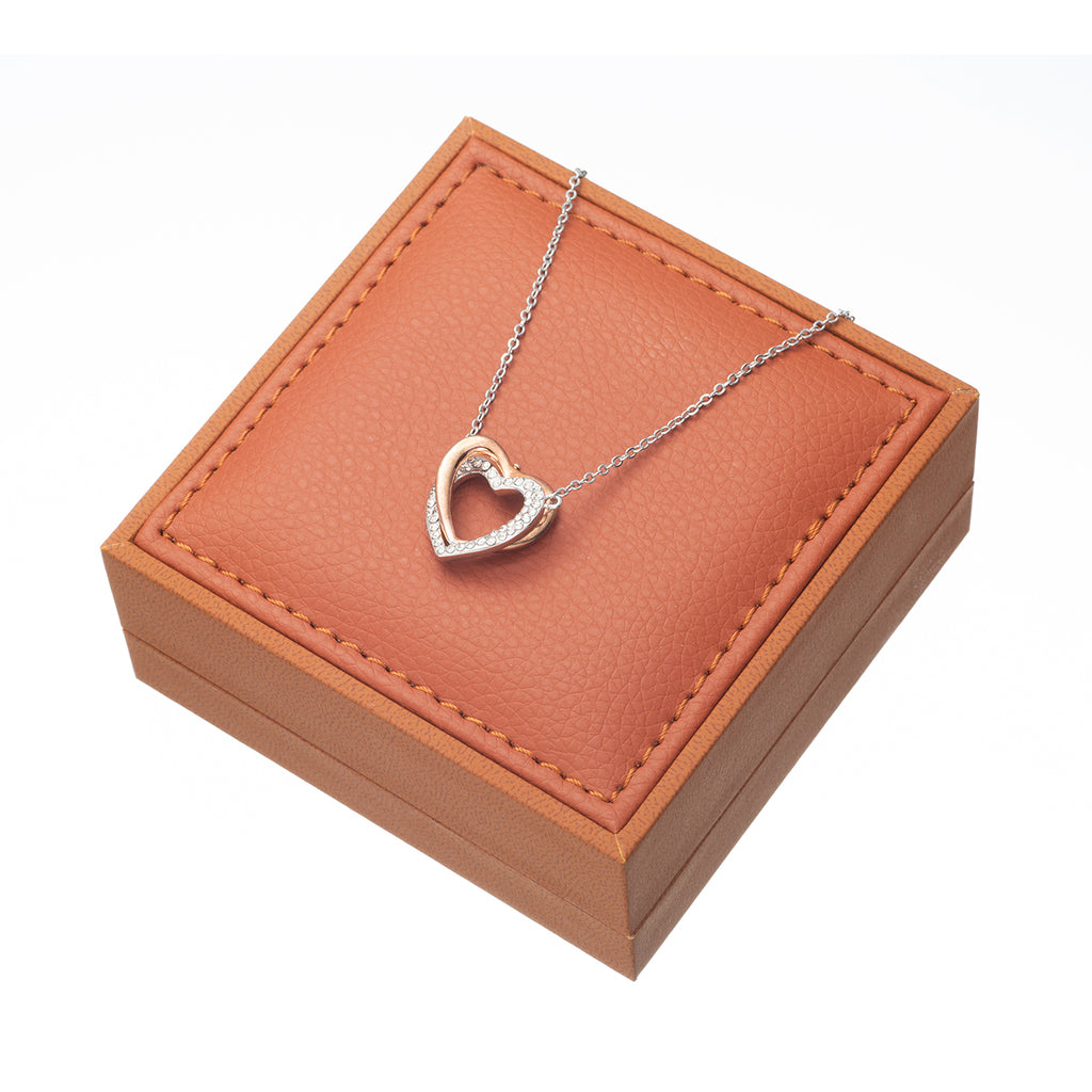 Twin Flames Interlocking Hearts Necklace - Romantic Anniversary & Valentine's Day Gift for Wife from Husband - Perfect for Date Nights & Special Occasions