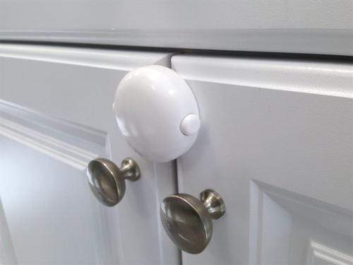 Qdos Adhesive Double Door Lock - Child Safety & Pet Proof - No Drill Installation for Home, Office & Travel Use