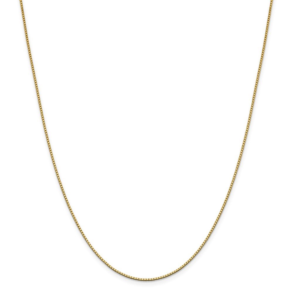 14K Solid Yellow Gold 1.05mm Box Chain Necklace with Lobster Clasp - Dainty Minimalist Jewelry for Women, Perfect for Layering, Everyday Wear & Gift Giving