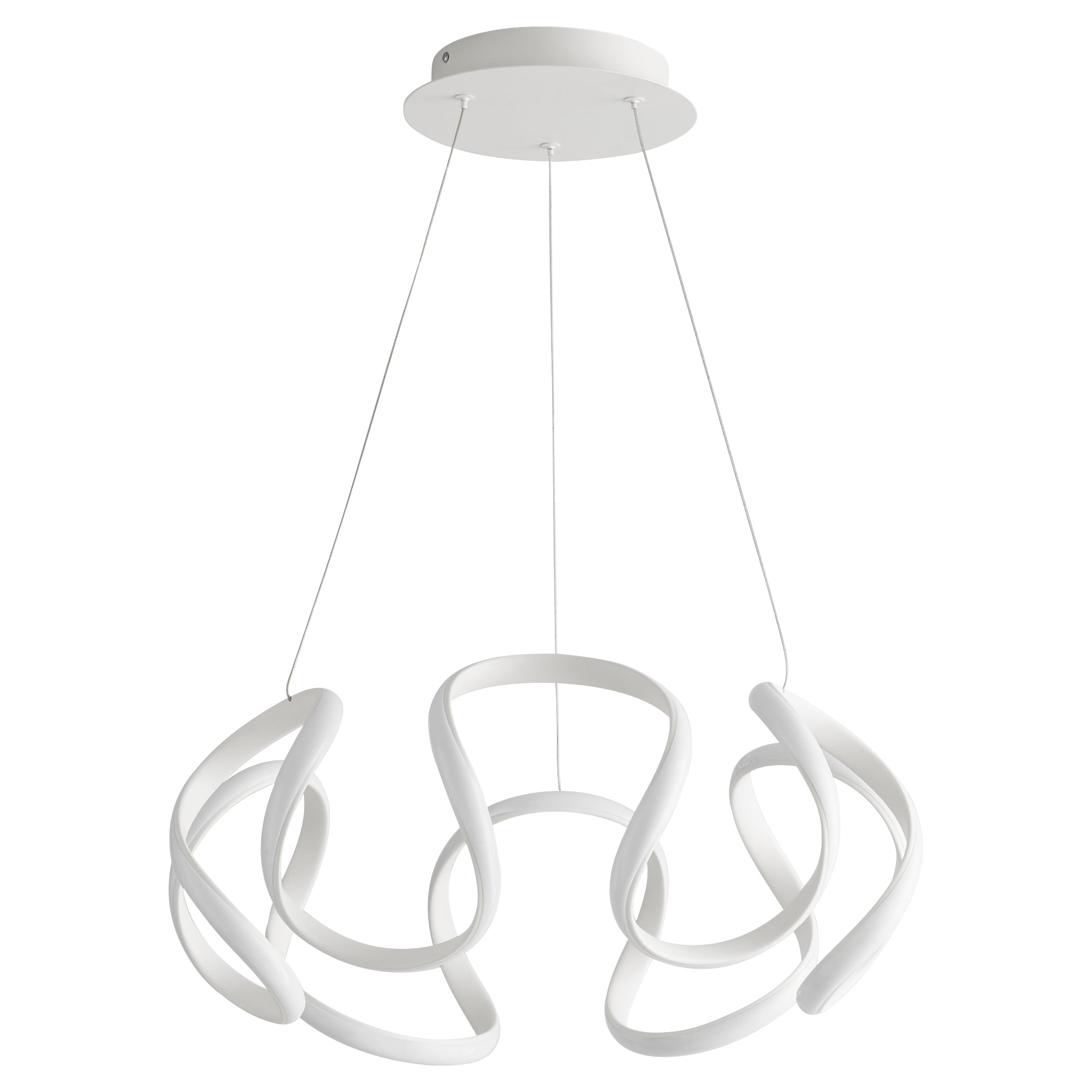 Oxygen Cirro 3 60 6-Pendant White Chandelier - Modern Ceiling Light Fixture for Dining Room, Bedroom & Living Room Decor